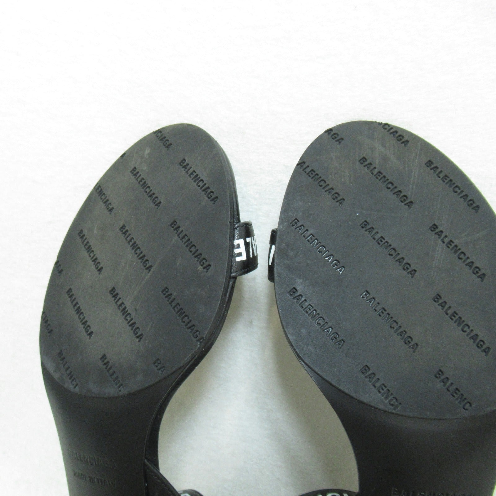 Balenciaga Leather Sandals Black