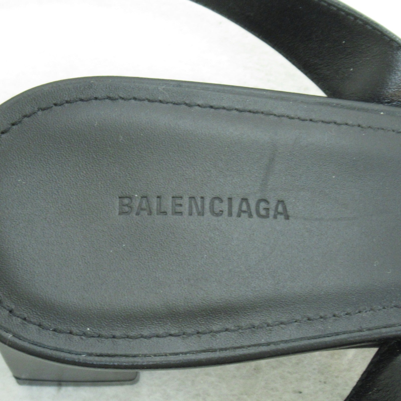 Balenciaga Leather Sandals Black