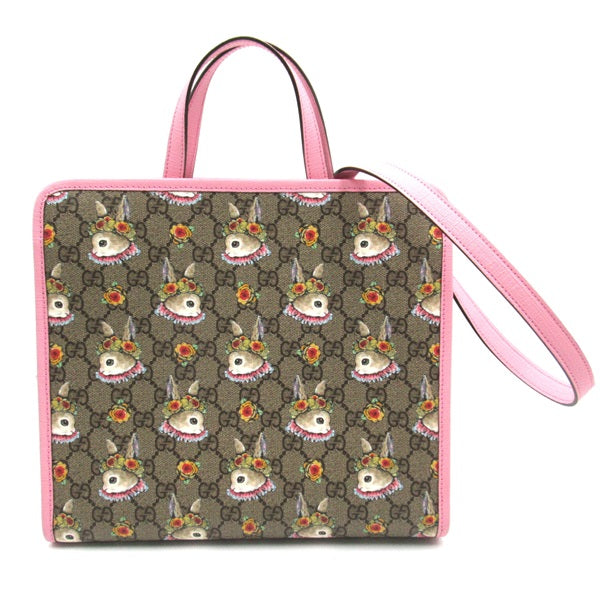 Gucci x Higuchi Yuko GG Supreme Mini Rabbit Tote Canvas Tote Bag 630542 in Good condition
