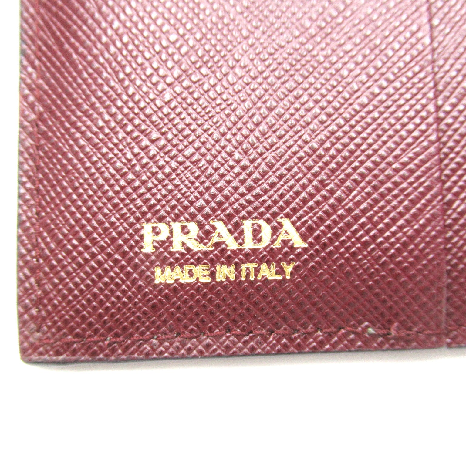 Prada Leather Bifold Wallet Leather Short Wallet 1MV204 in Very Good Condition