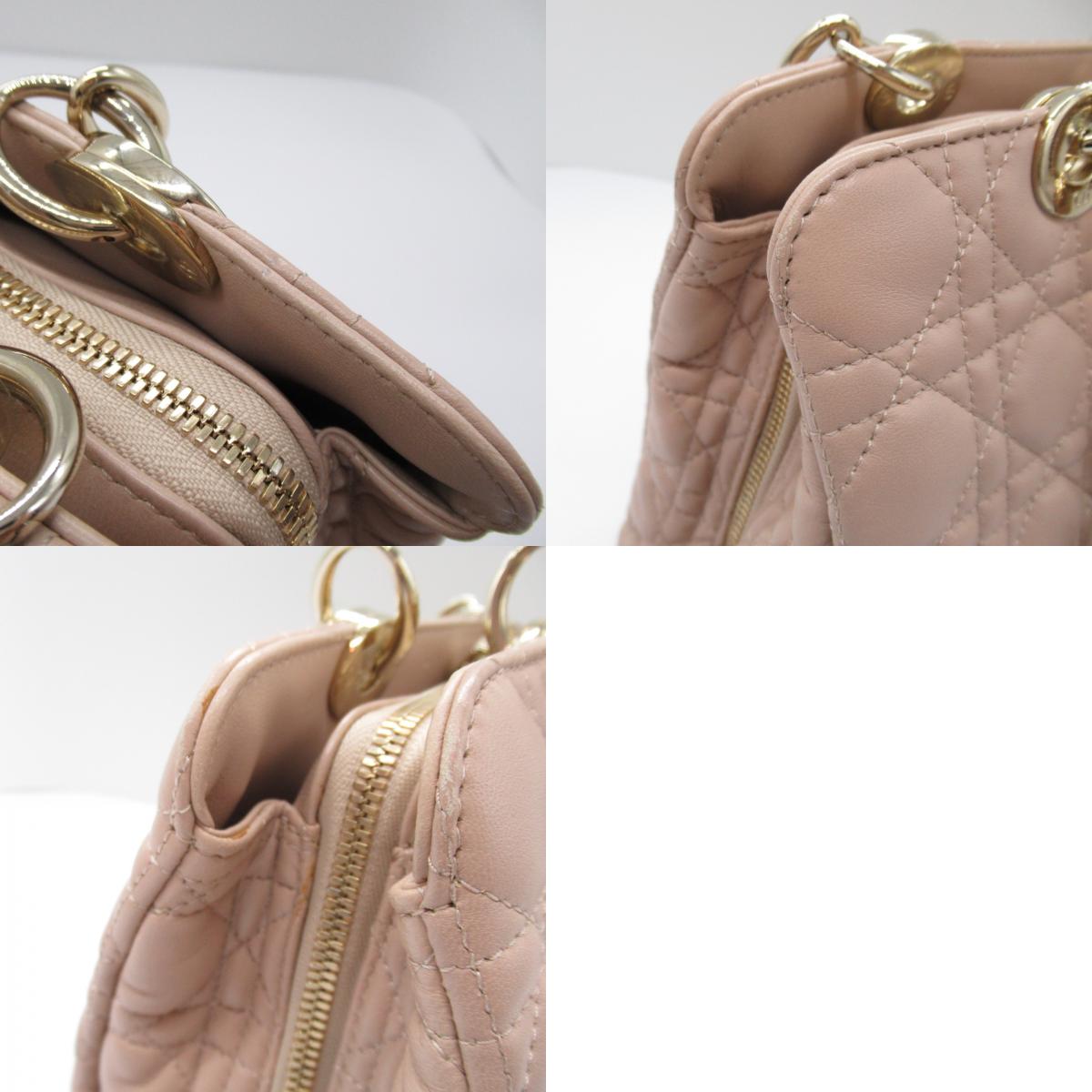 Dior Lady Dior Cannage Tote Bag Beige