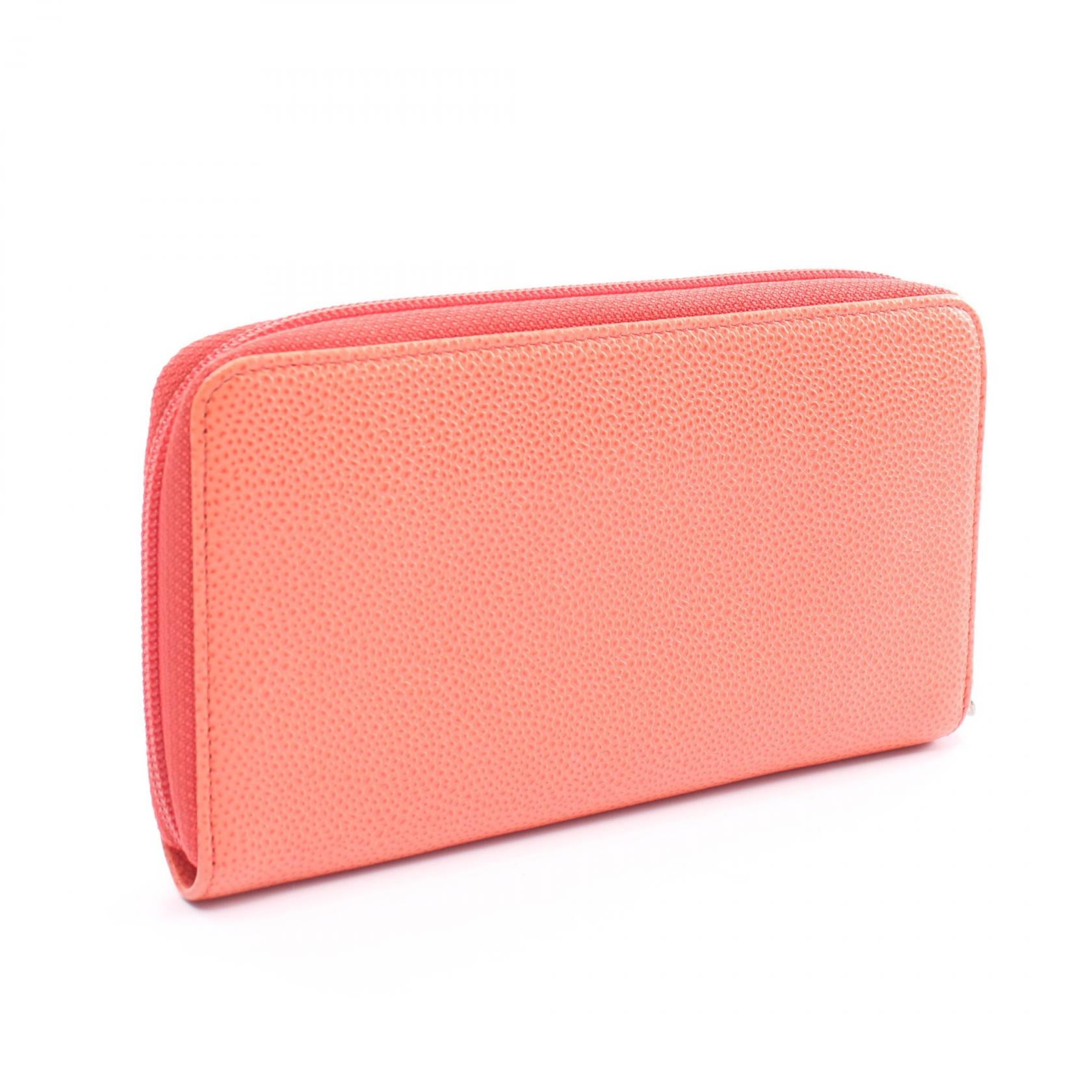 Chanel Caviar Skin Round Wallet Pink