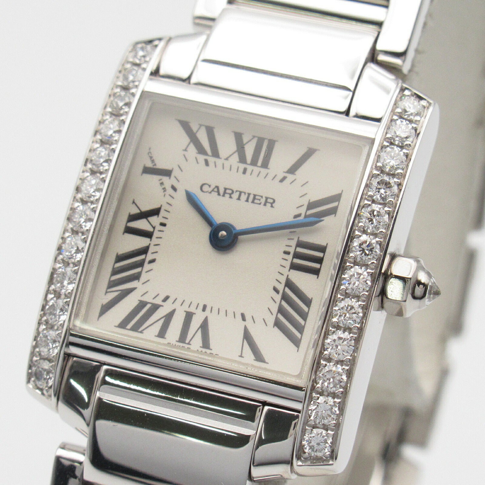 Cartier Tank Française Diamond Bezel Watch WF1002S3