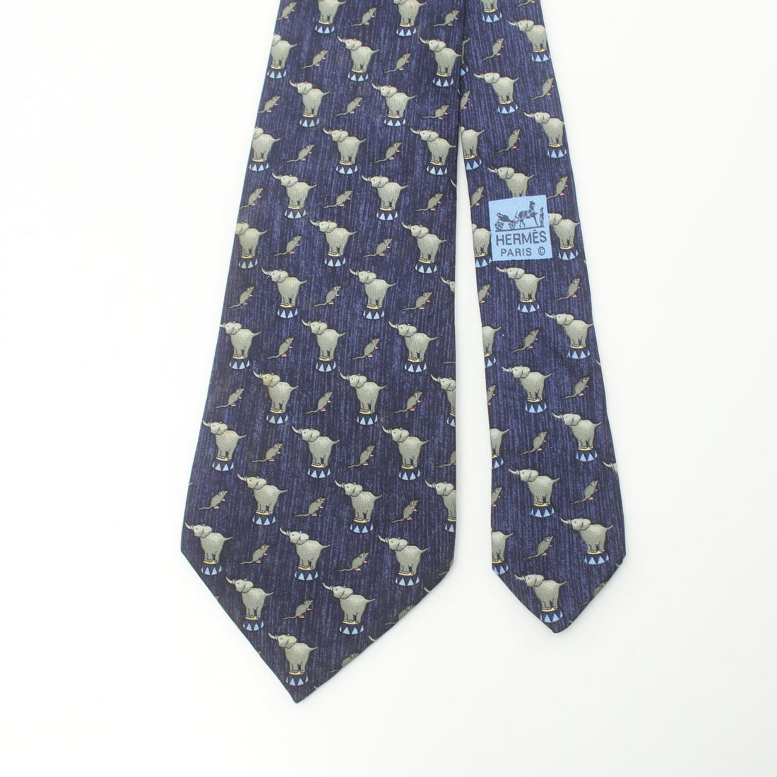 Hermes Silk Tie Navy Multicolor