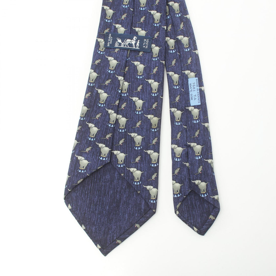 Hermes Silk Tie Navy Multicolor