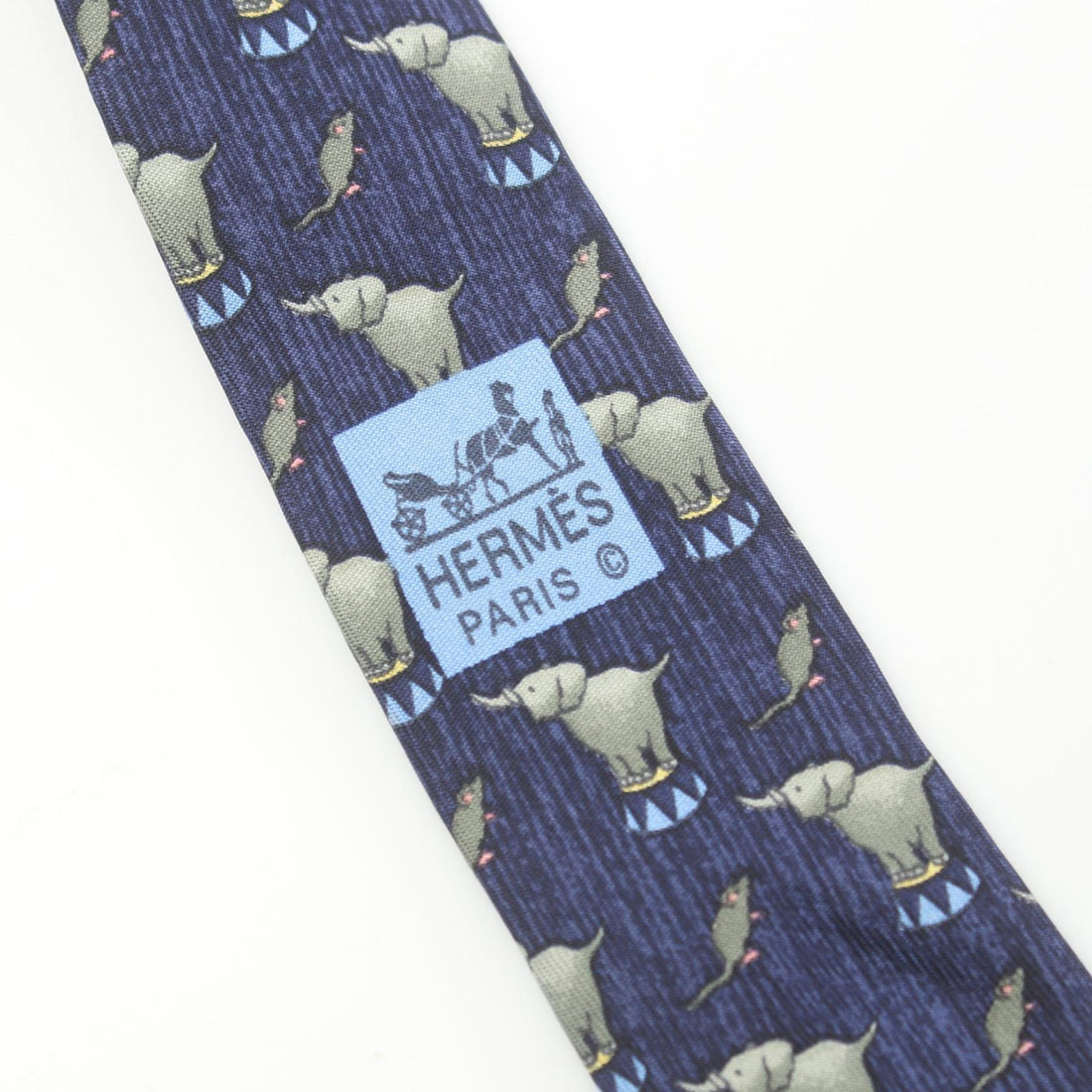 Hermes Silk Tie Navy Multicolor