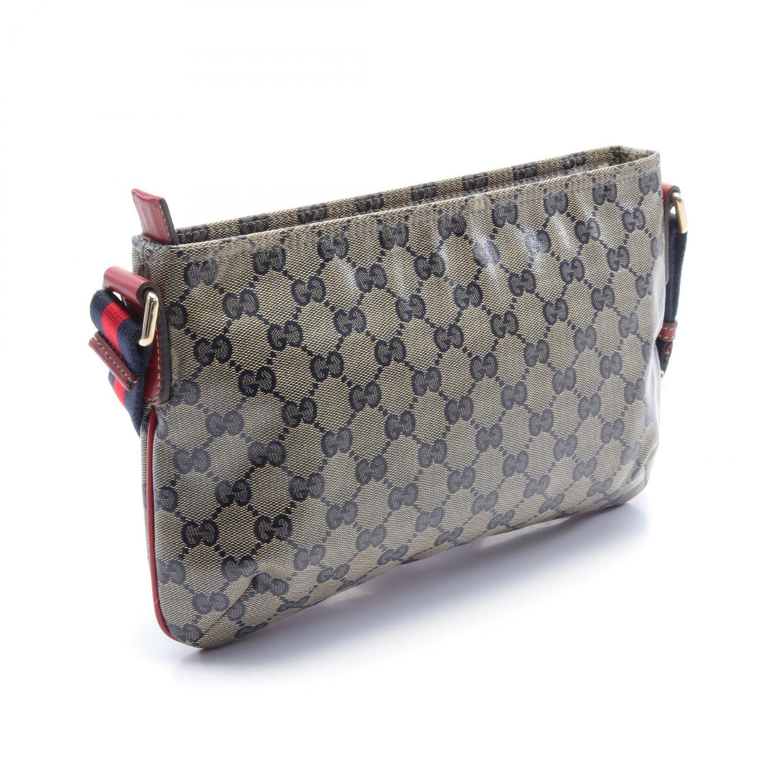 Gucci GG Crystal Shoulder Bag PVC Coated Canvas Leather