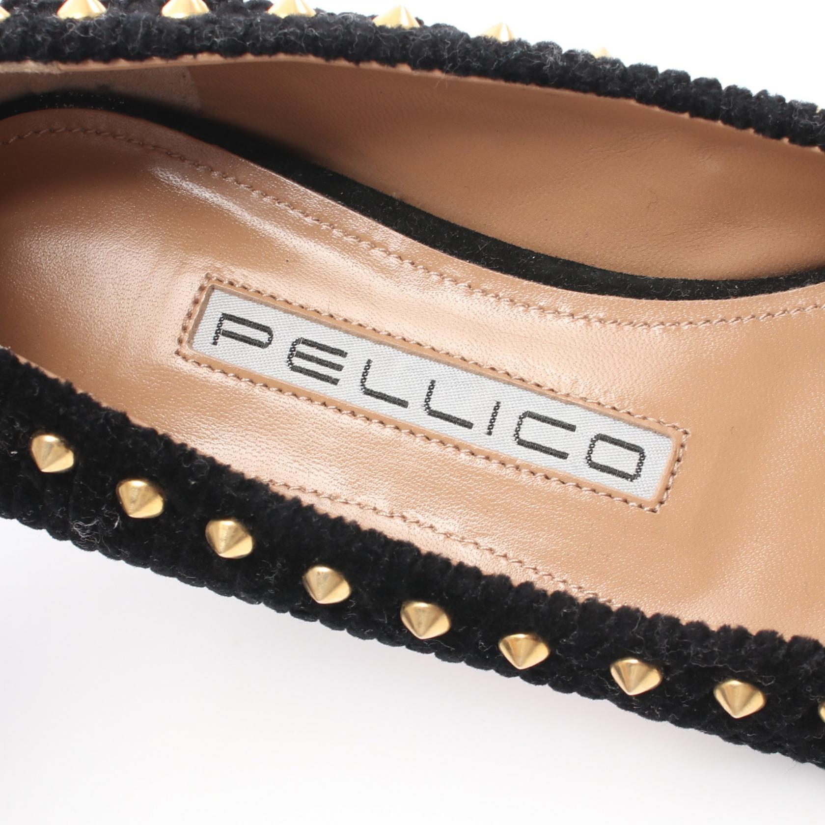 Pellico Corduroy Pumps Black