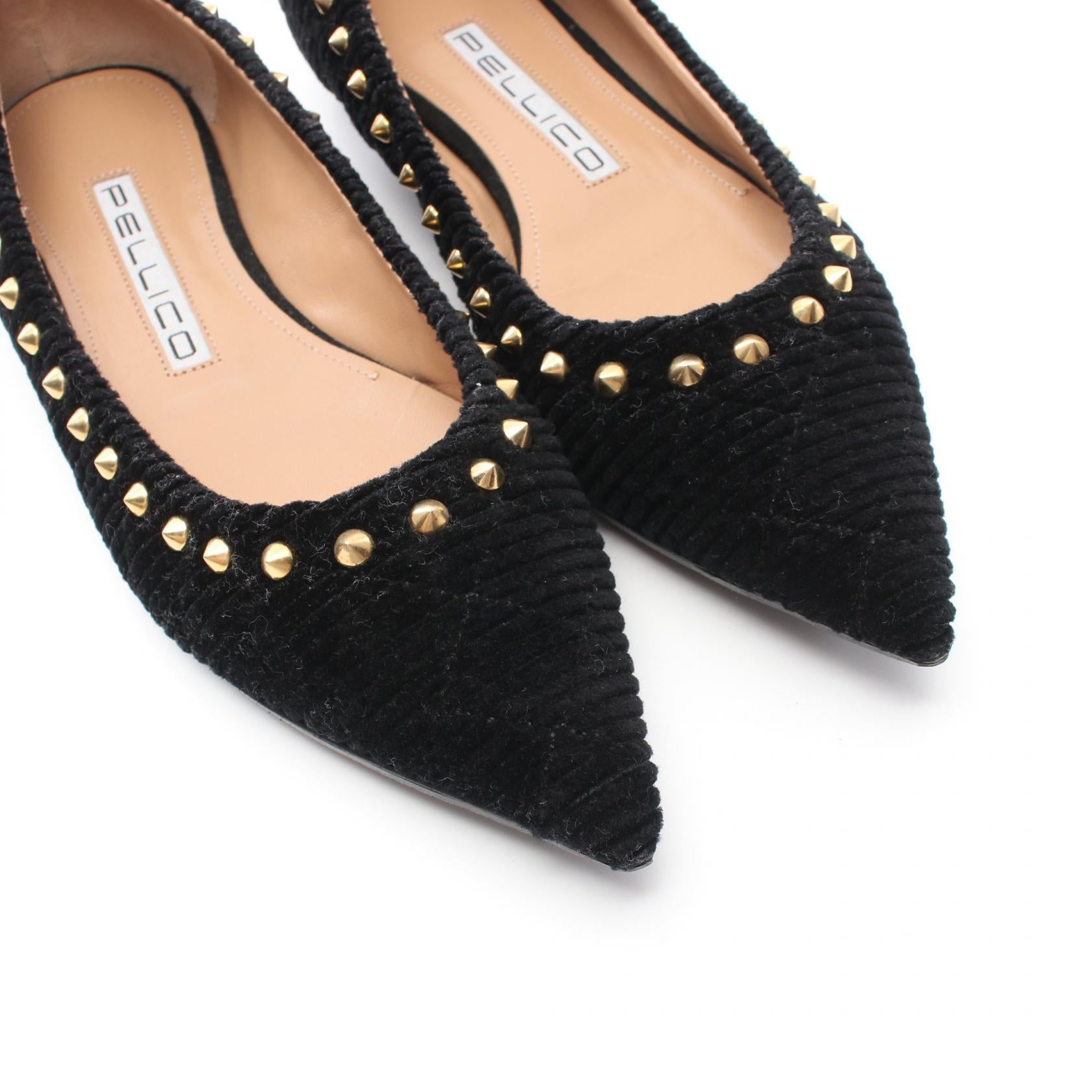 Pellico Corduroy Pumps Black