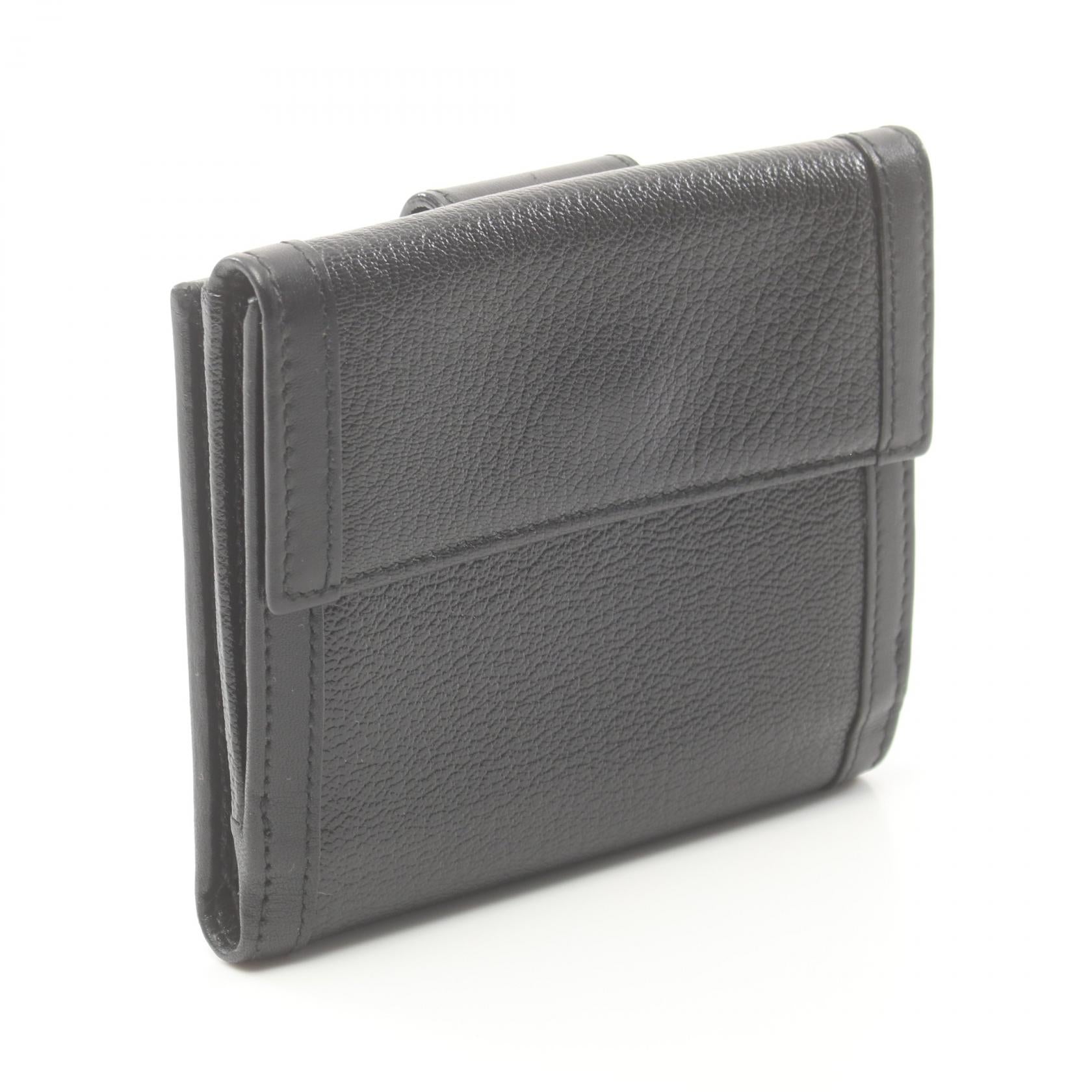 Bvlgari Leather Bifold Wallet Black