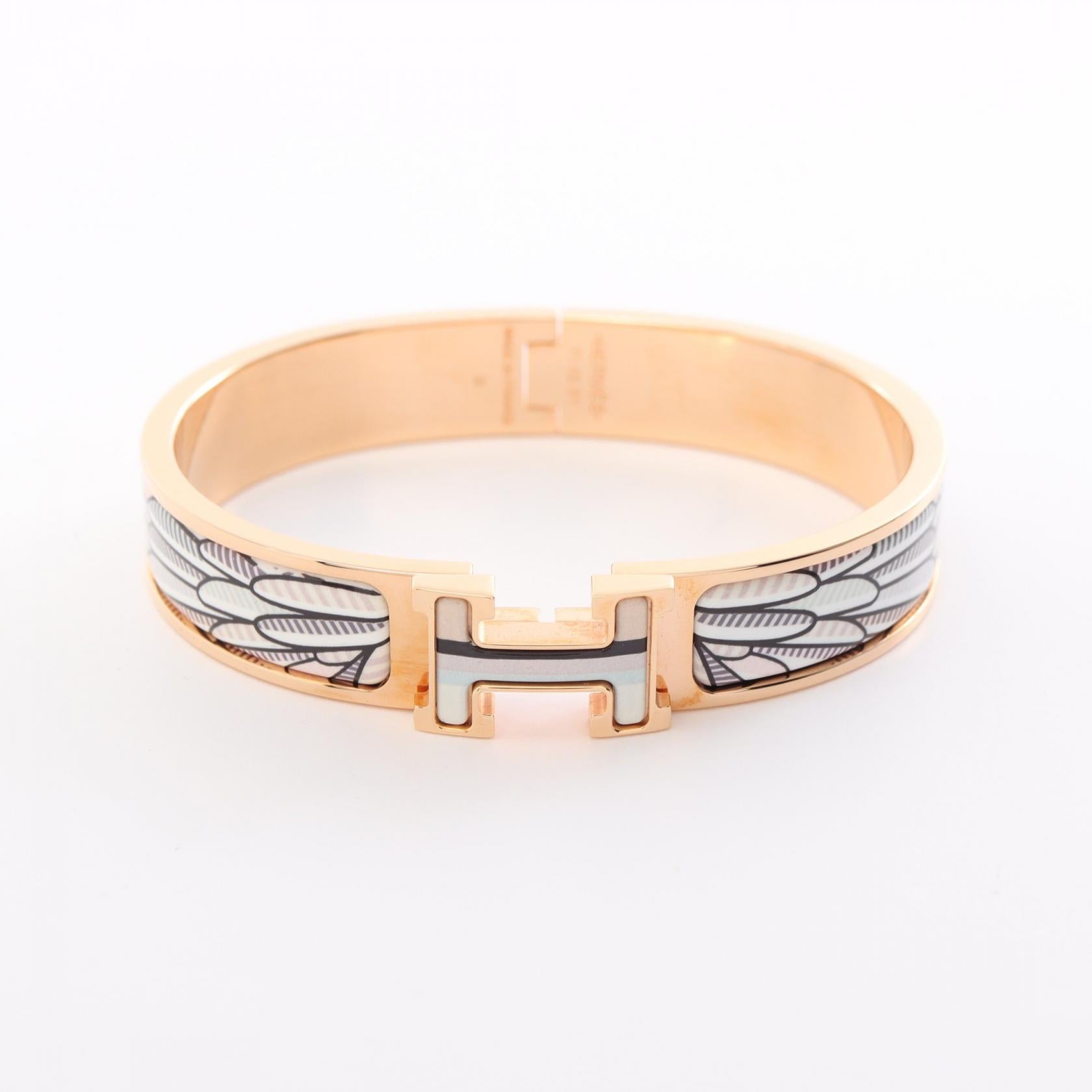 Hermes Clic H Bracelet PM Metal Bangle in Great Condition