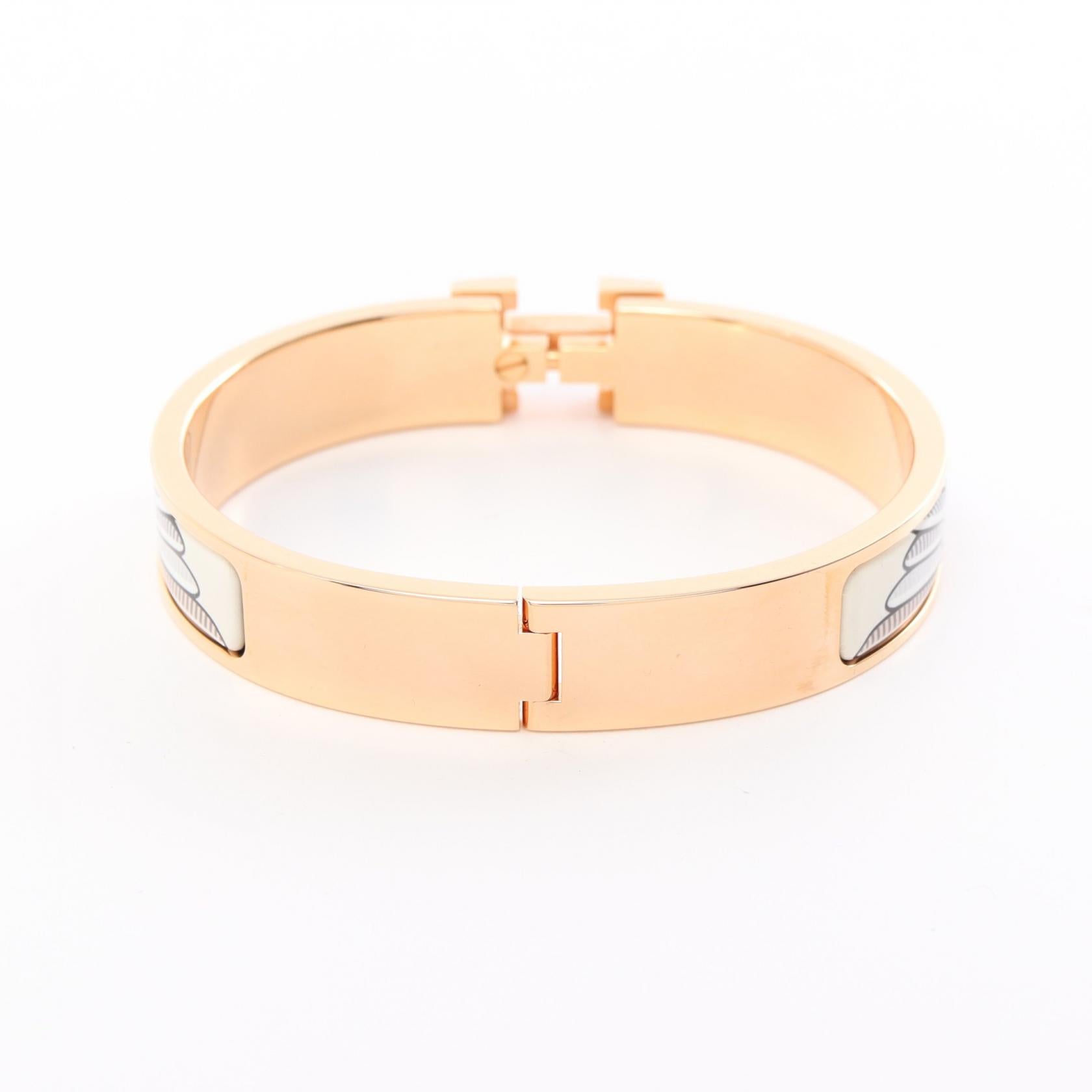 Hermes Clic H Bracelet PM Metal Bangle in Great Condition