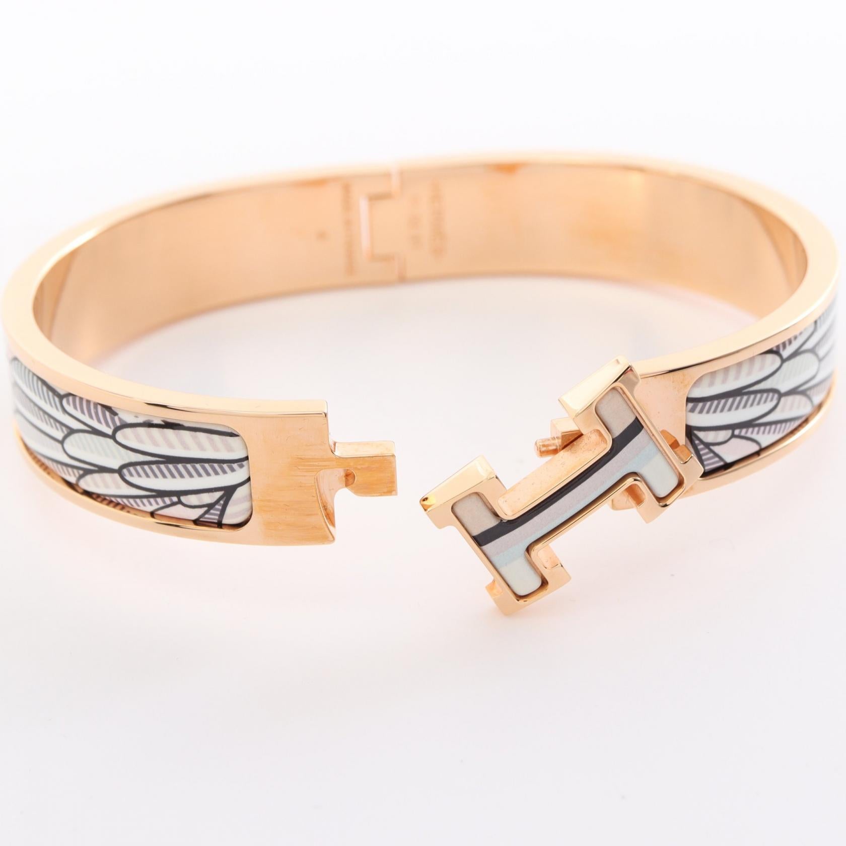 Hermes Clic H Bracelet PM Metal Bangle in Great Condition