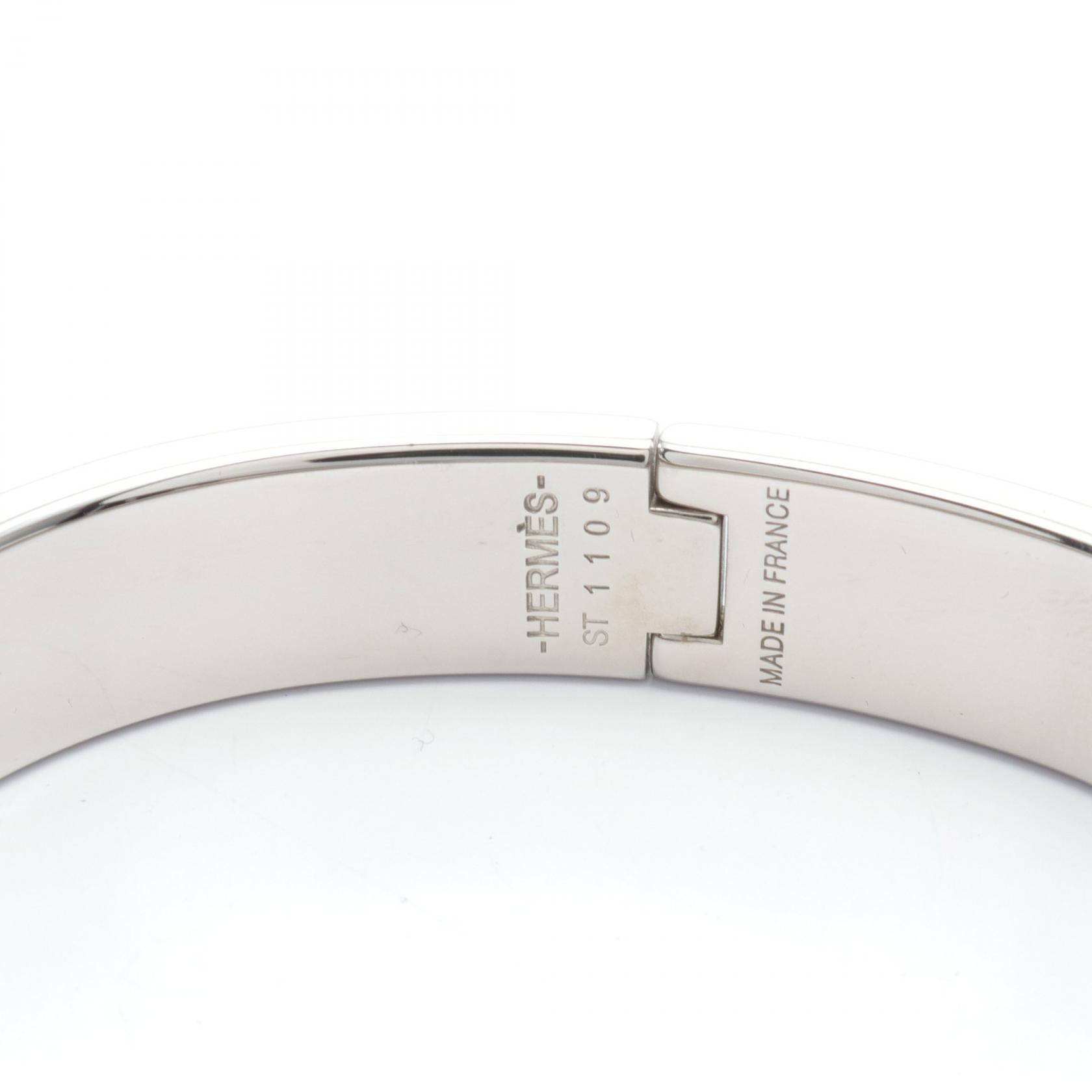 Hermes Click Cadena PM Bangle Stainless Steel Enamel