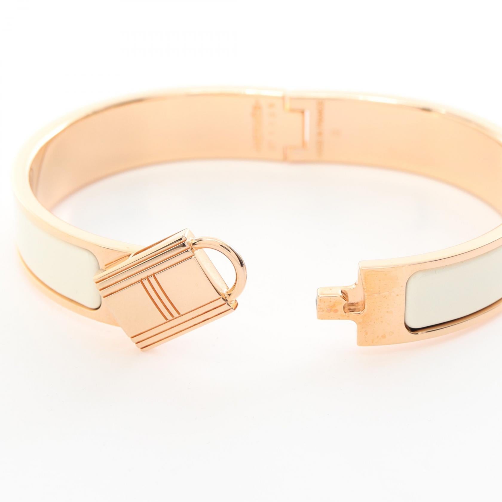 Hermes Click Cadena PM Bangle Gold Enamel