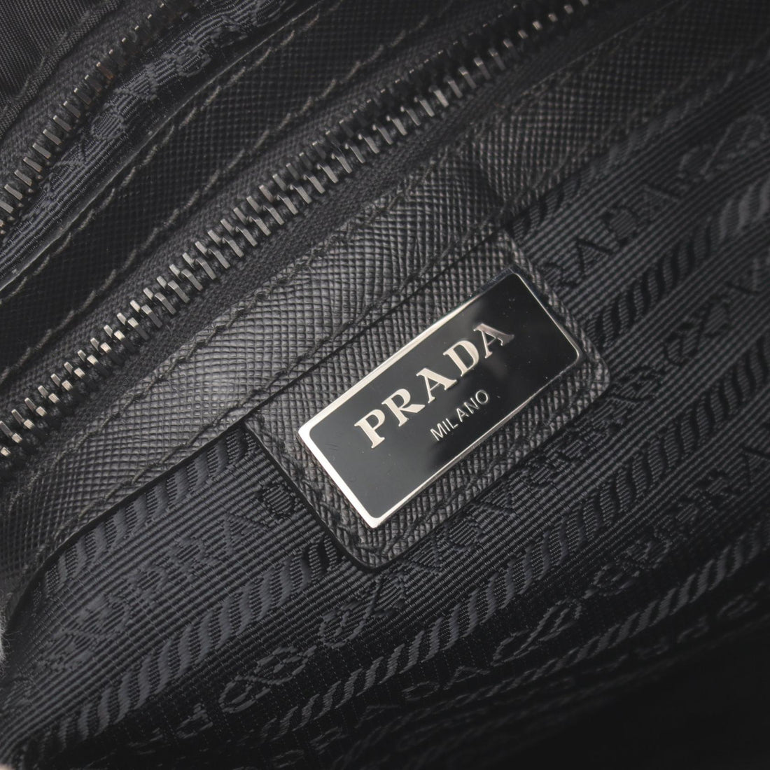 Prada Nylon Leather Shoulder Bag