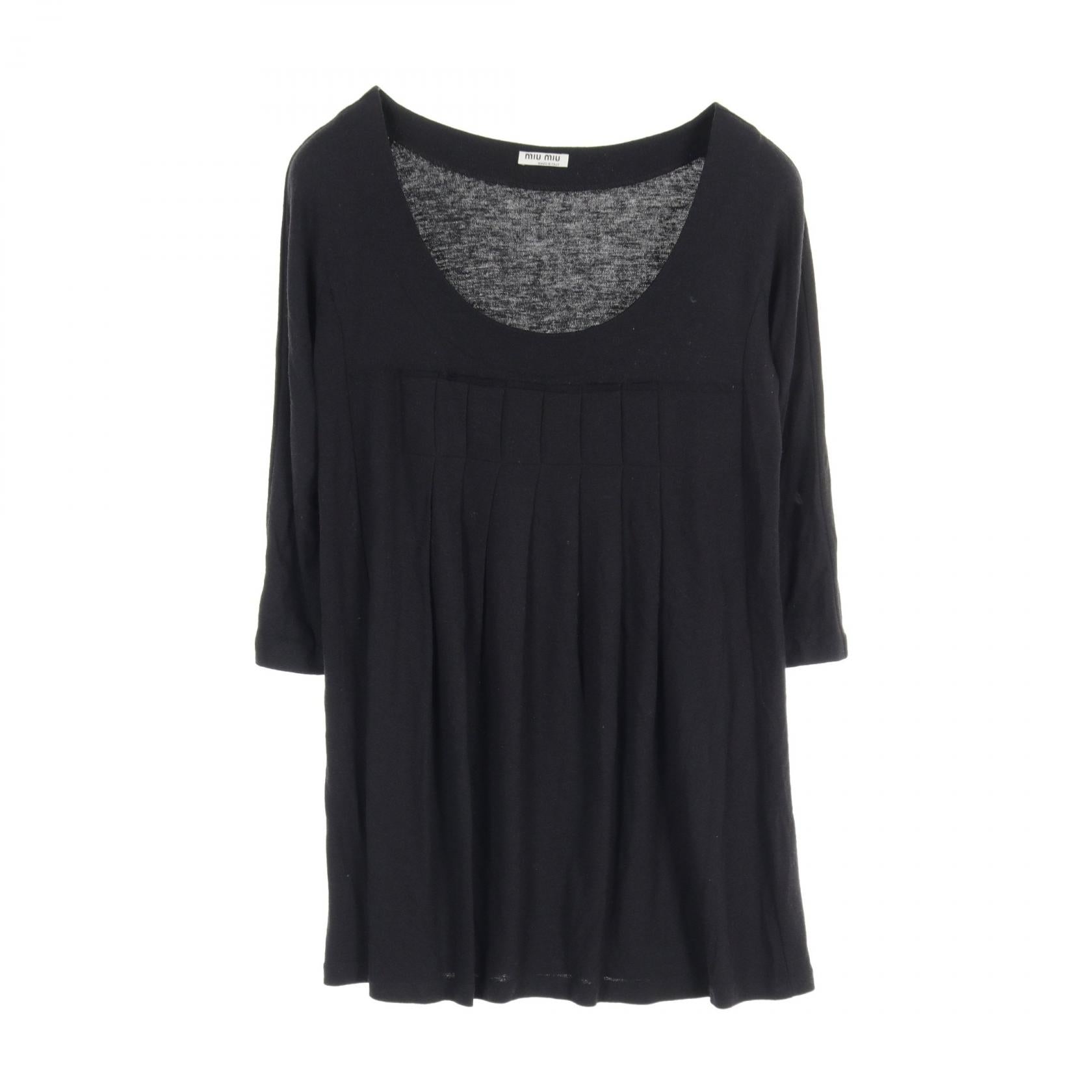 Miu Miu Rayon Wool Dress Black