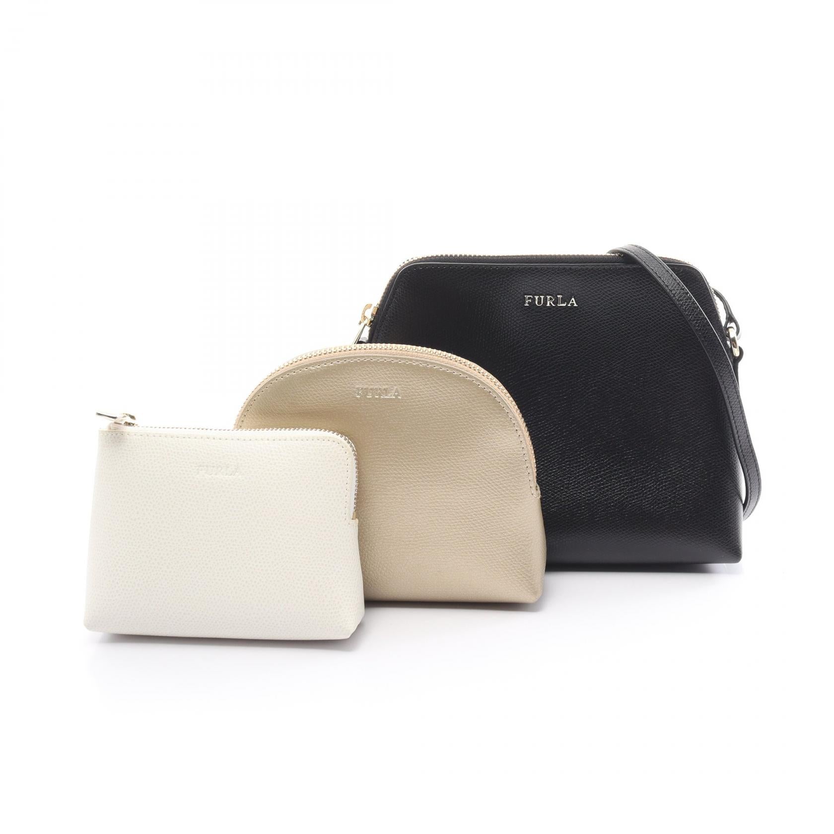 Furla Leather Shoulder Bag Black