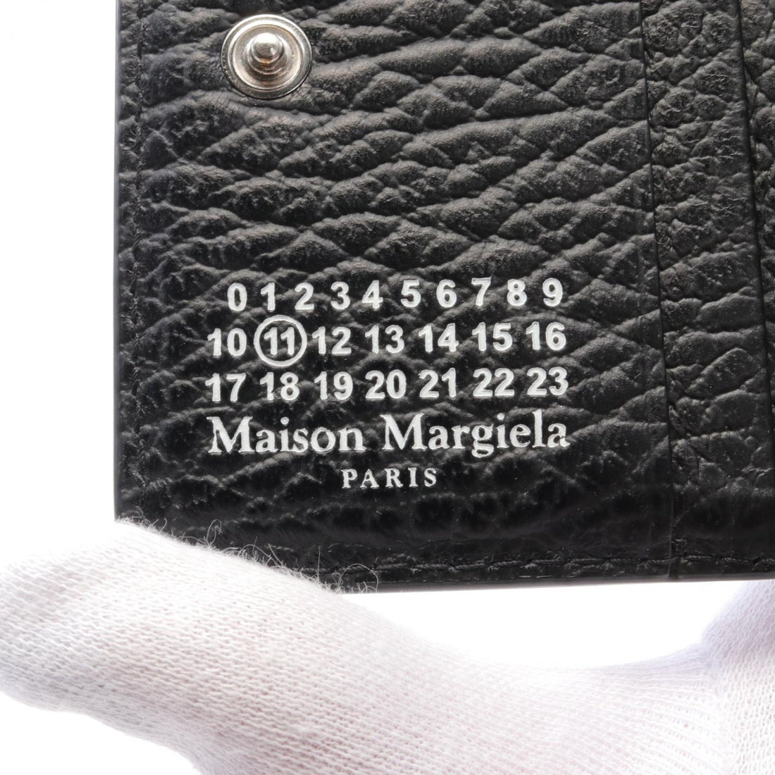 Maison Margiela Leather Popper Wallet Black