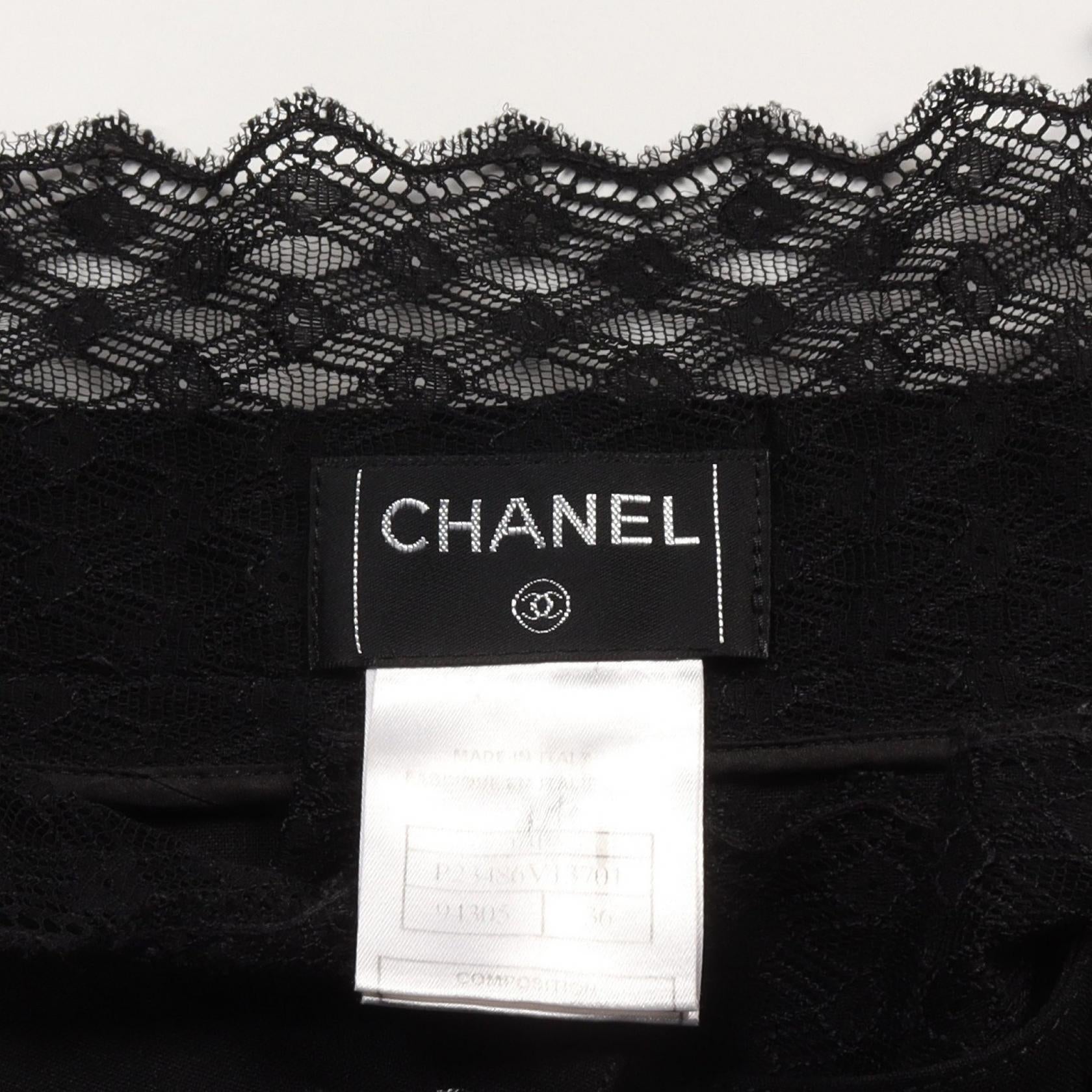 Chanel Wool Mohair Skirt Black P23486