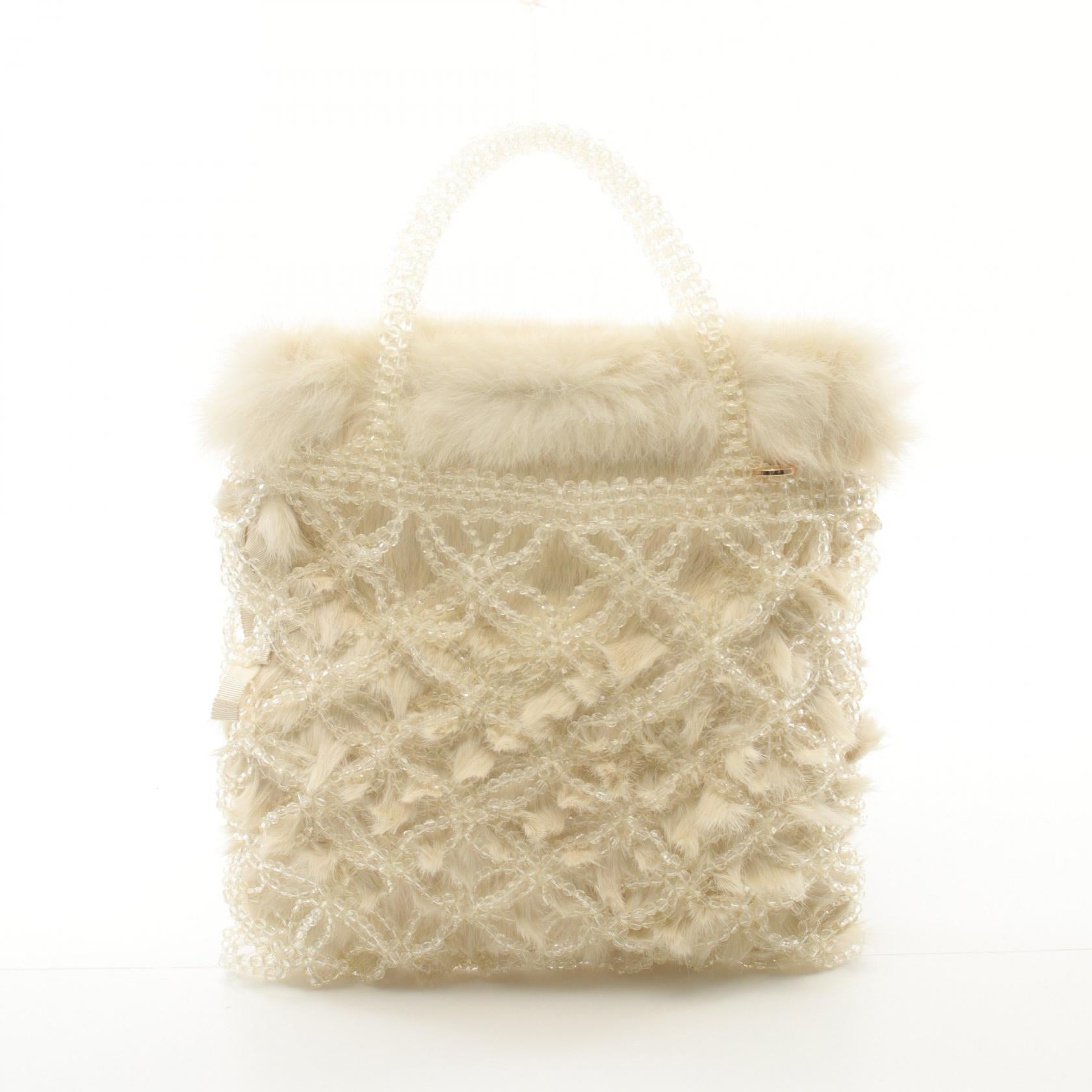 ANTEPRIMA Bead Rabbit Fur Handbag