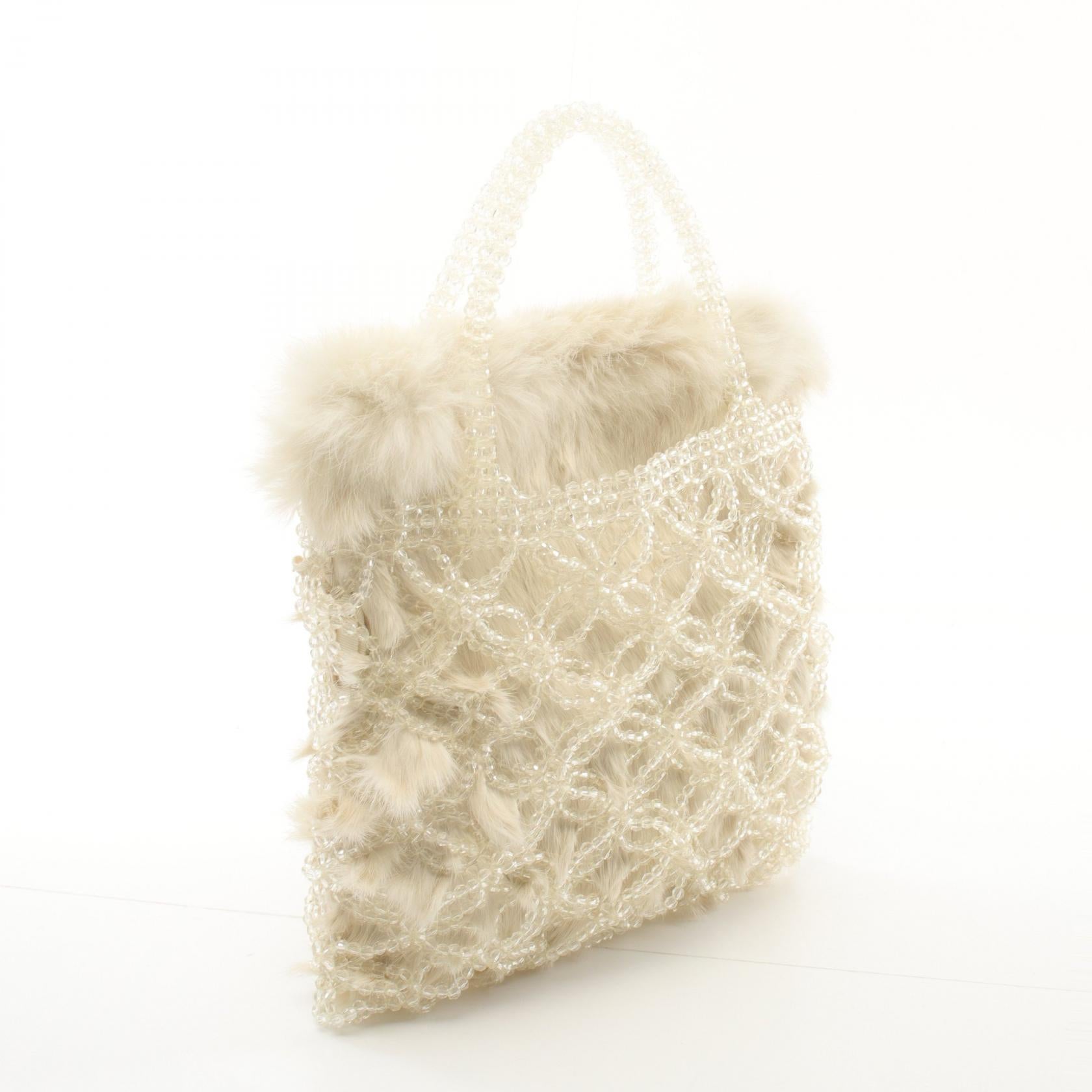 ANTEPRIMA Bead Rabbit Fur Handbag