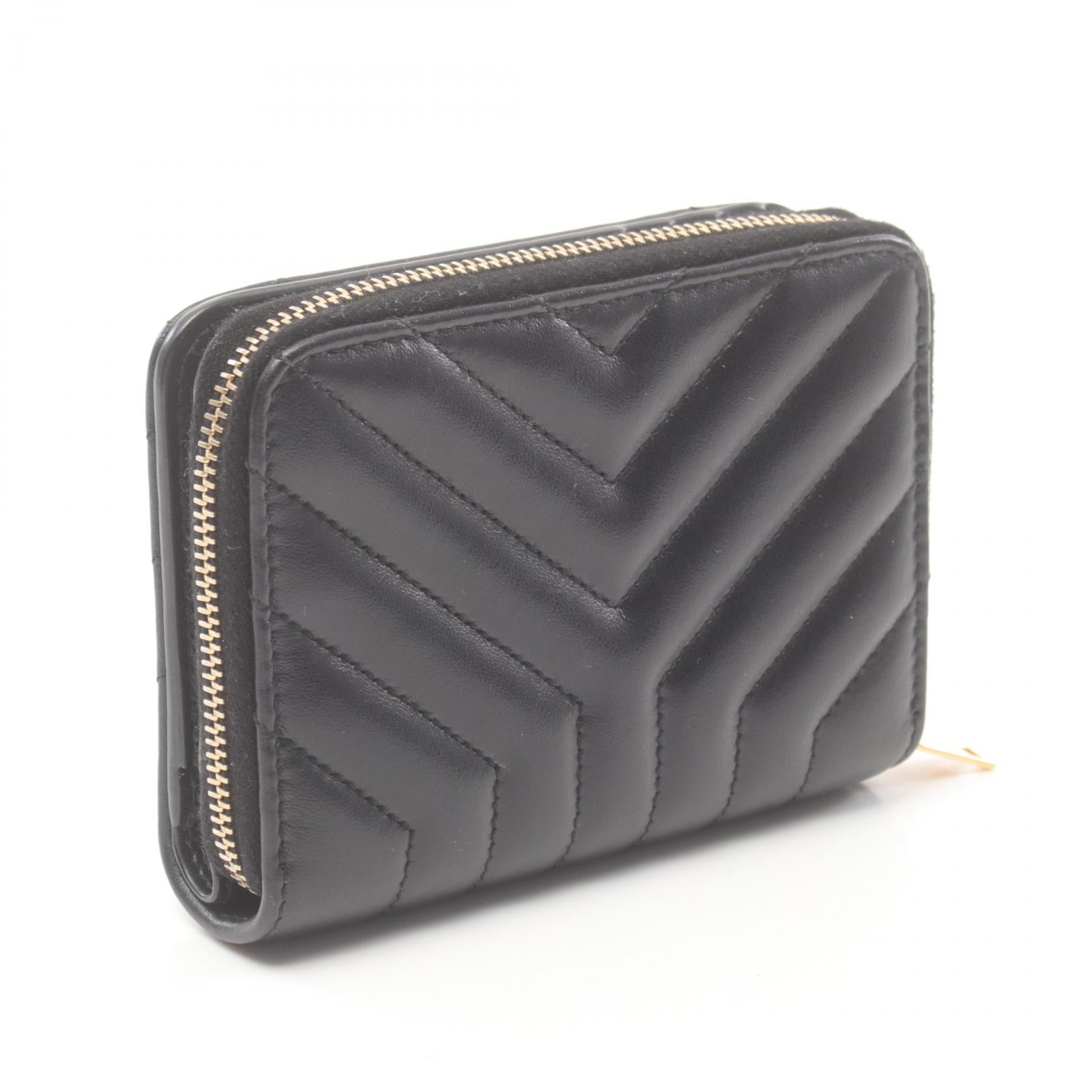 Yves Saint Laurent JOAN Leather Wallet Black