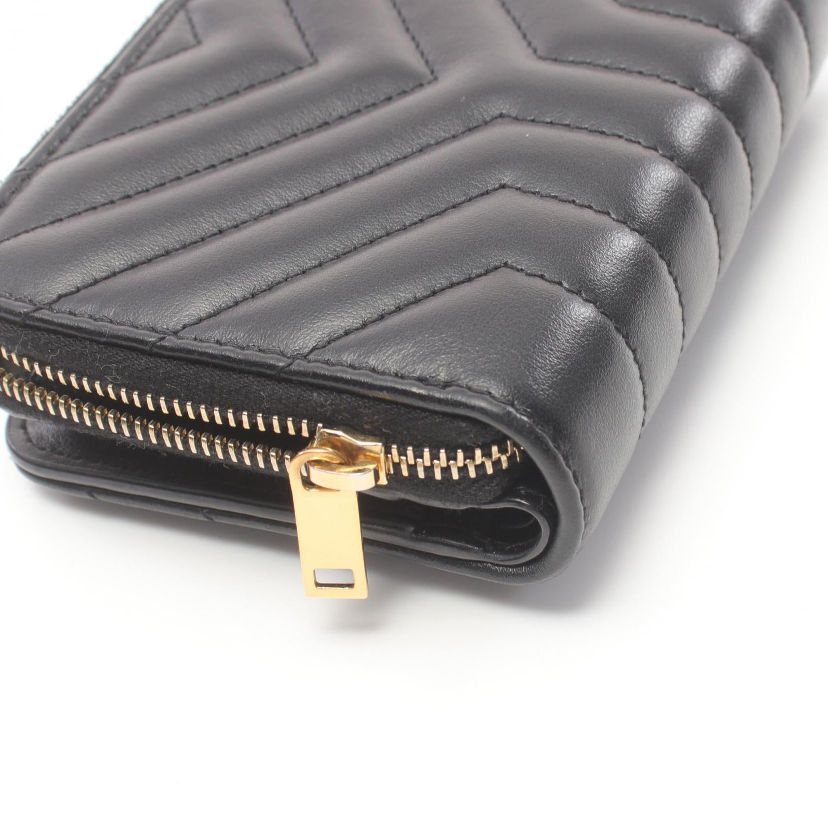 Yves Saint Laurent JOAN Leather Wallet Black