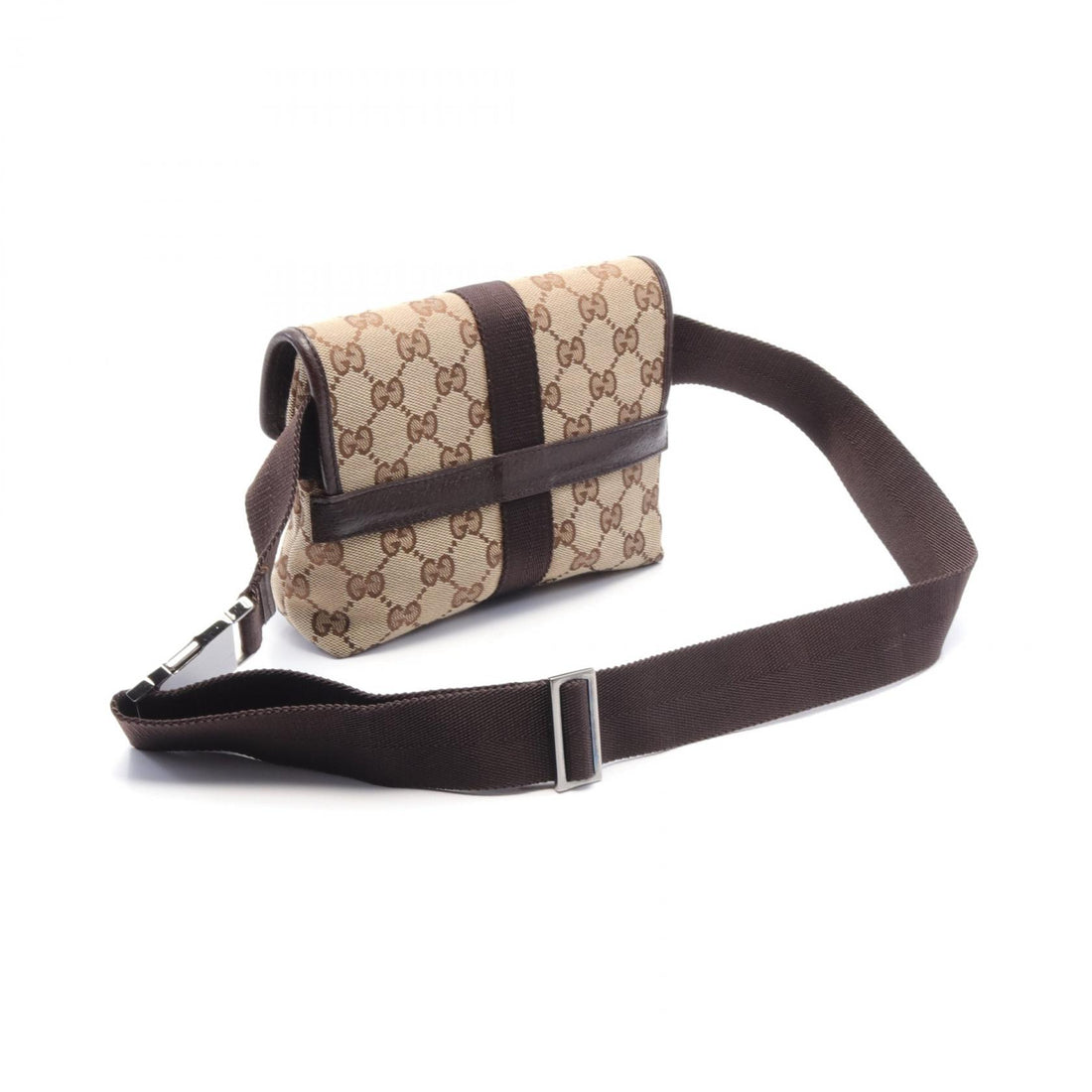 Gucci Canvas Leather Waist Bag 131236