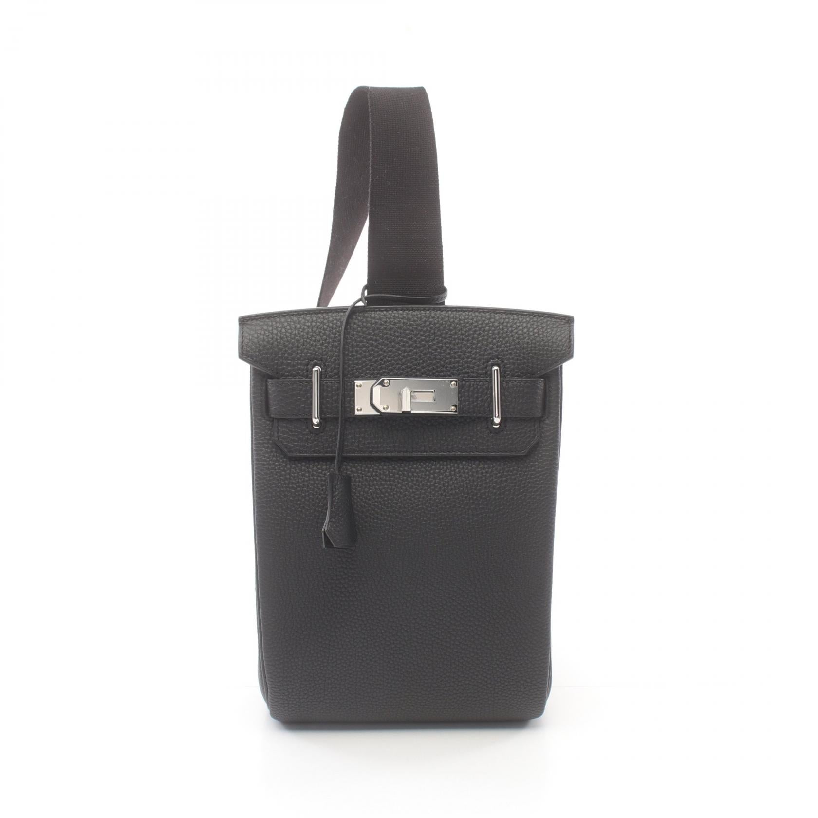 Hermes Kelly Accado PM Waist Bag Black