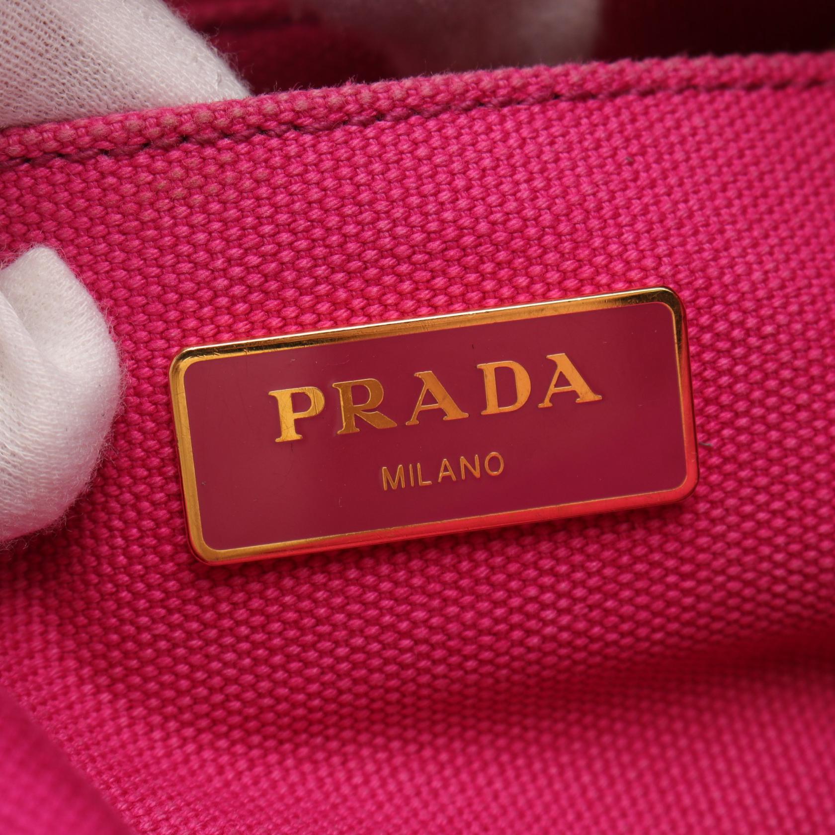 Prada Canapa Canvas Tote Bag Pink