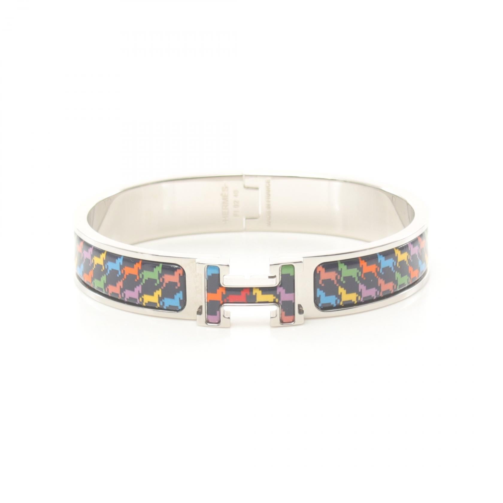 Hermes Click H Bangle Stainless Enamel