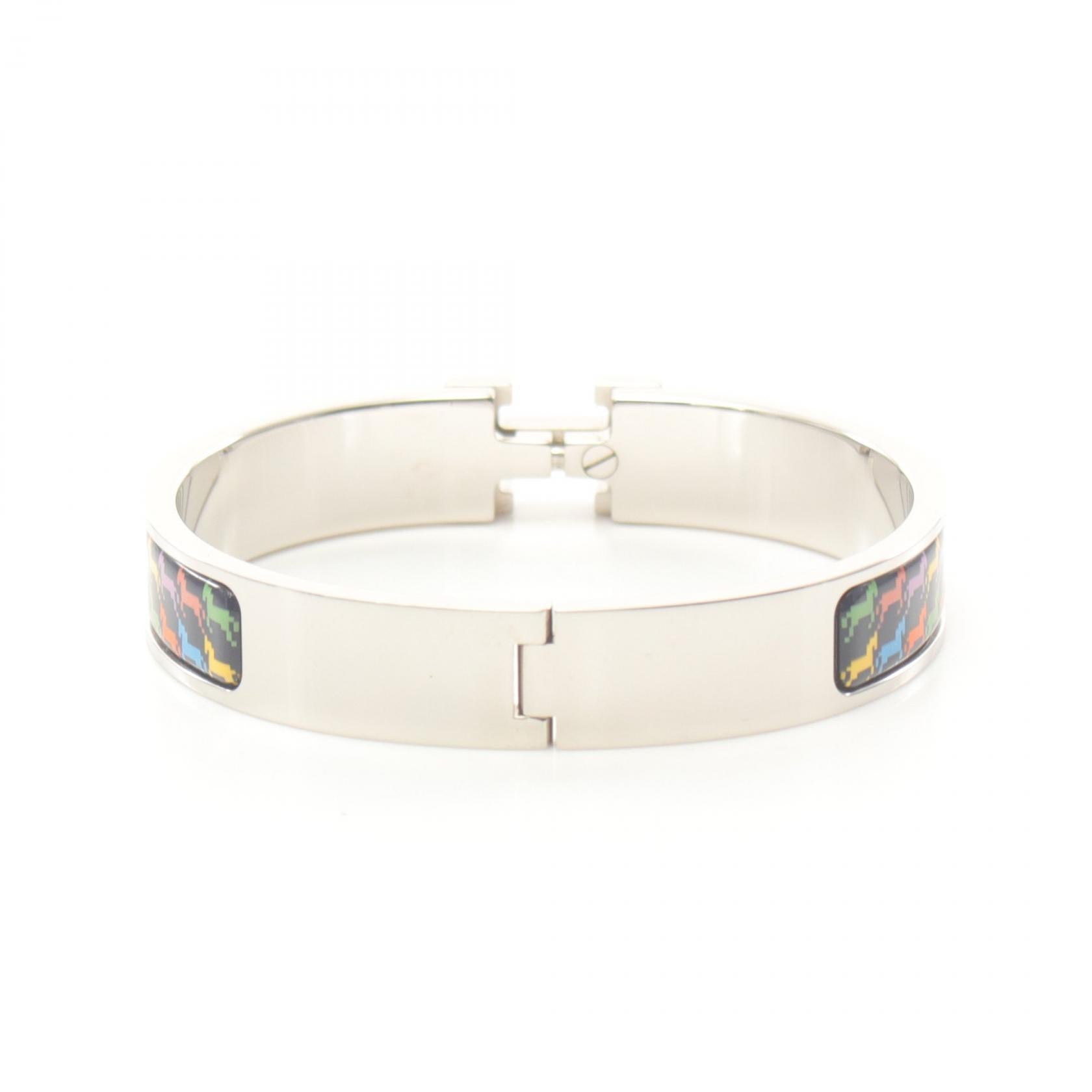 Hermes Click H Bangle Stainless Enamel