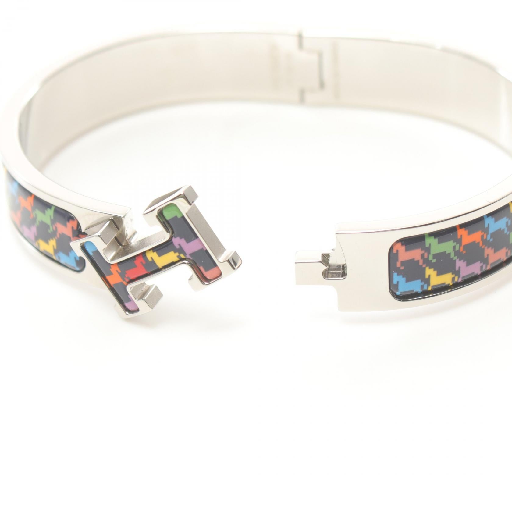 Hermes Click H Bangle Stainless Enamel