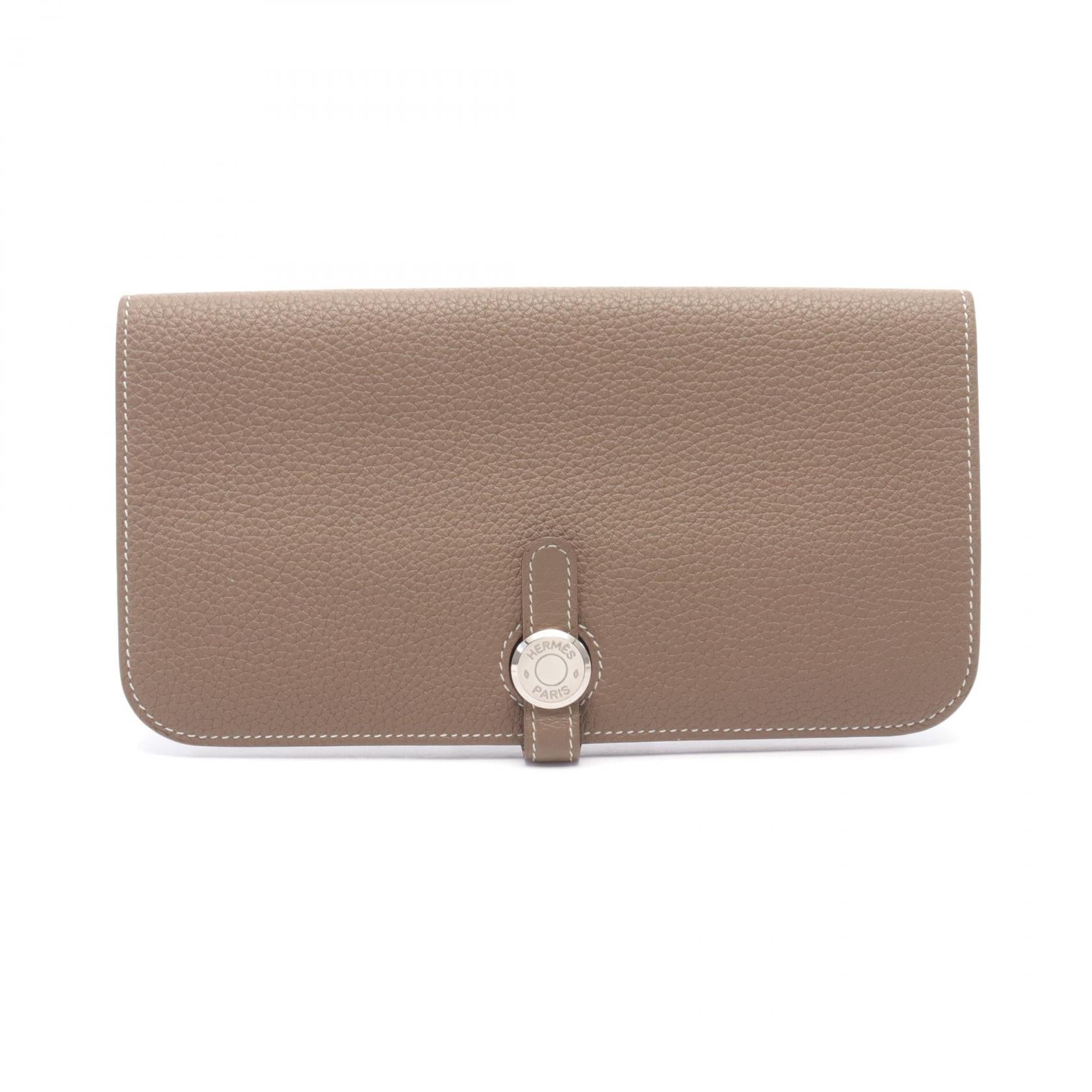 Hermes Dogon Long Bifold Wallet Brown