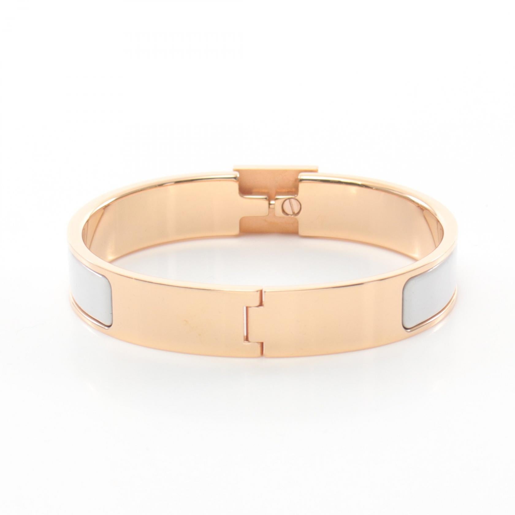 Hermes Click Cadena PM Bangle Gold Enamel