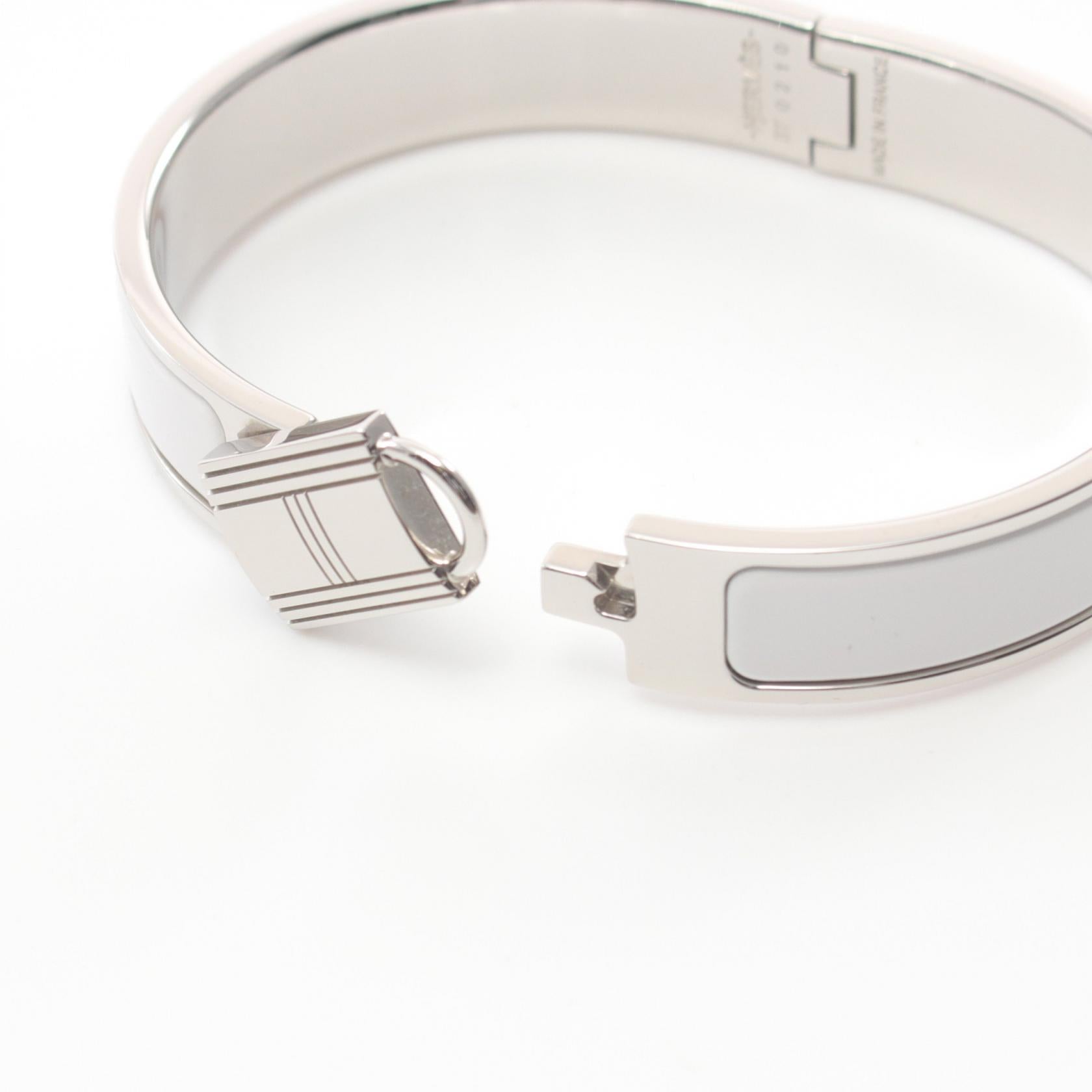 Hermes Click Cadena PM Bangle Stainless Steel Enamel