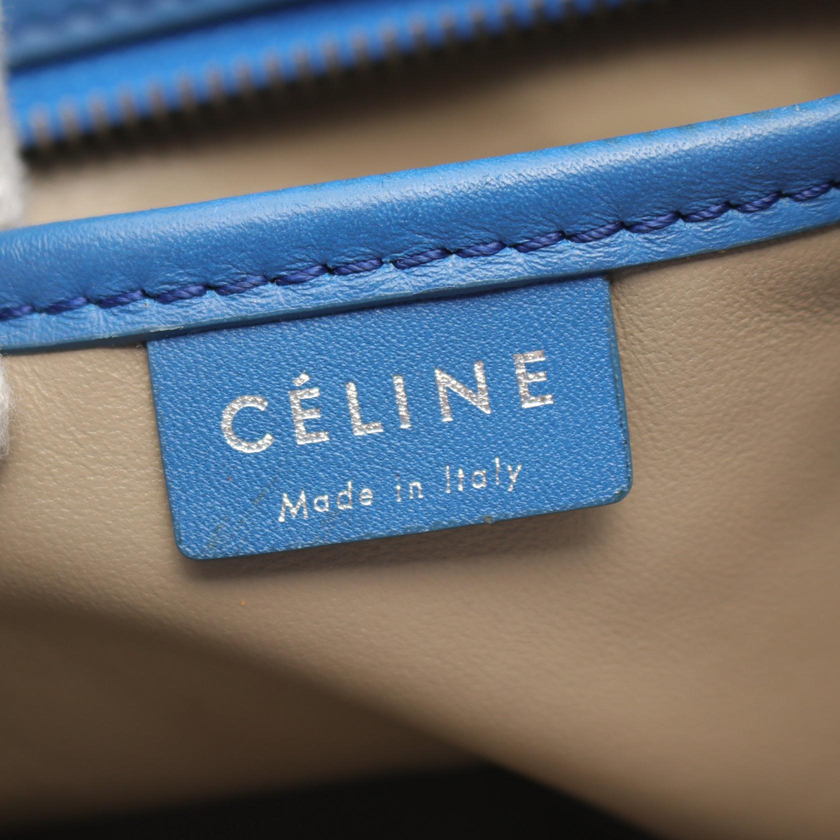 Celine Luggage Nano Shopper Suede Leather Handbag