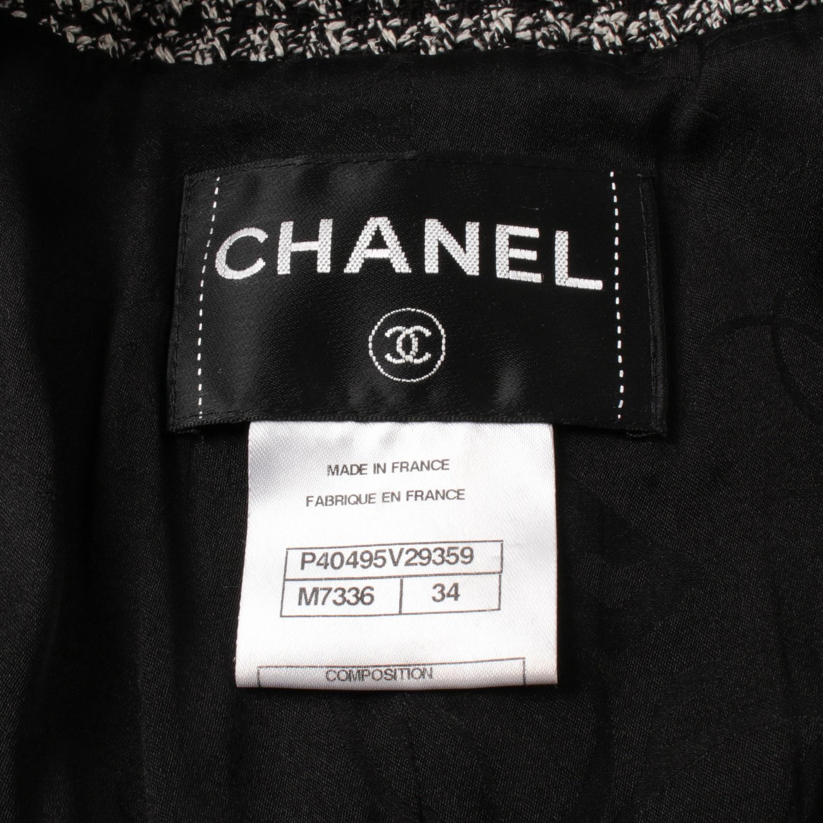 Chanel Silk Suit Black/White