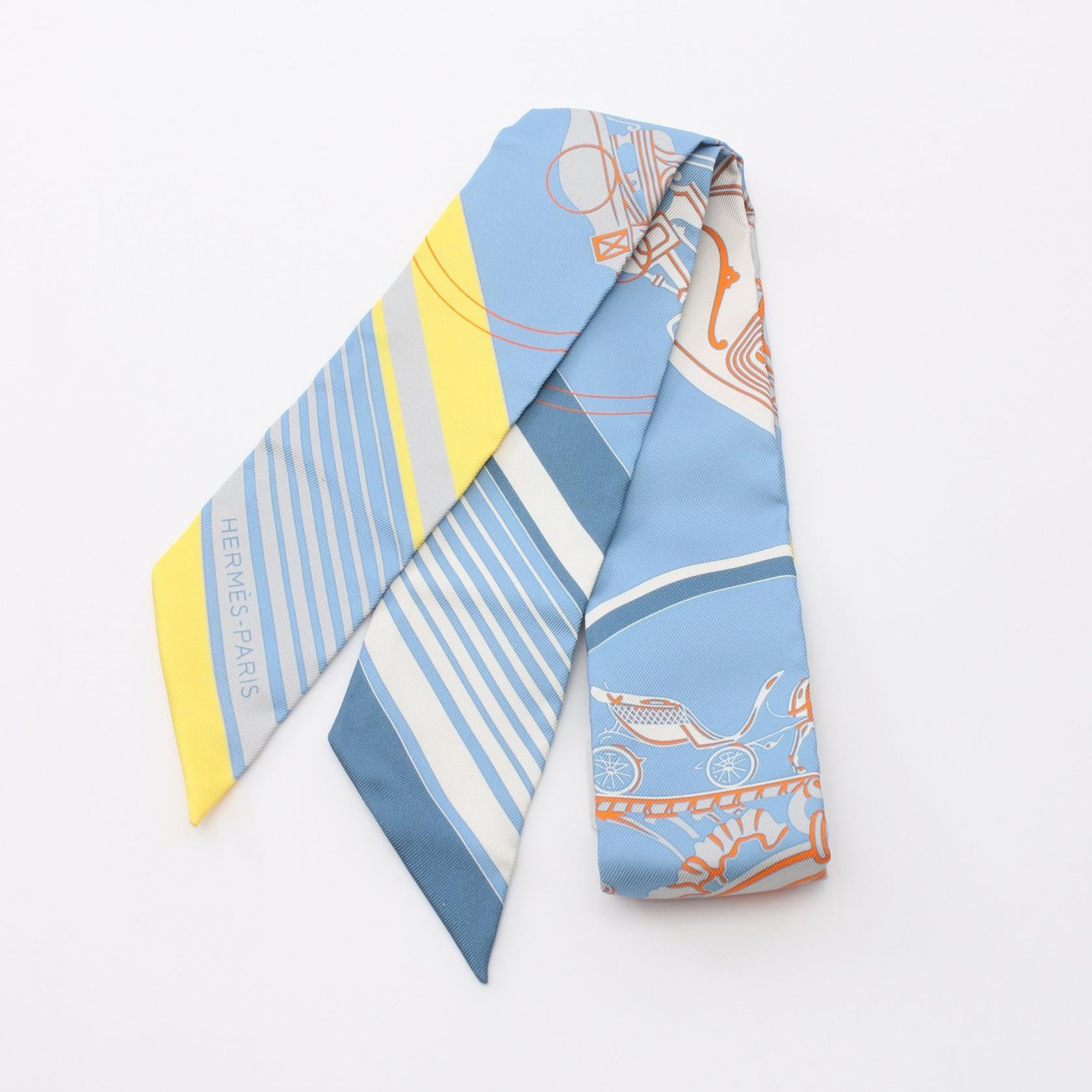 Hermes Silk Twilly EX-LIBRIS Scarf