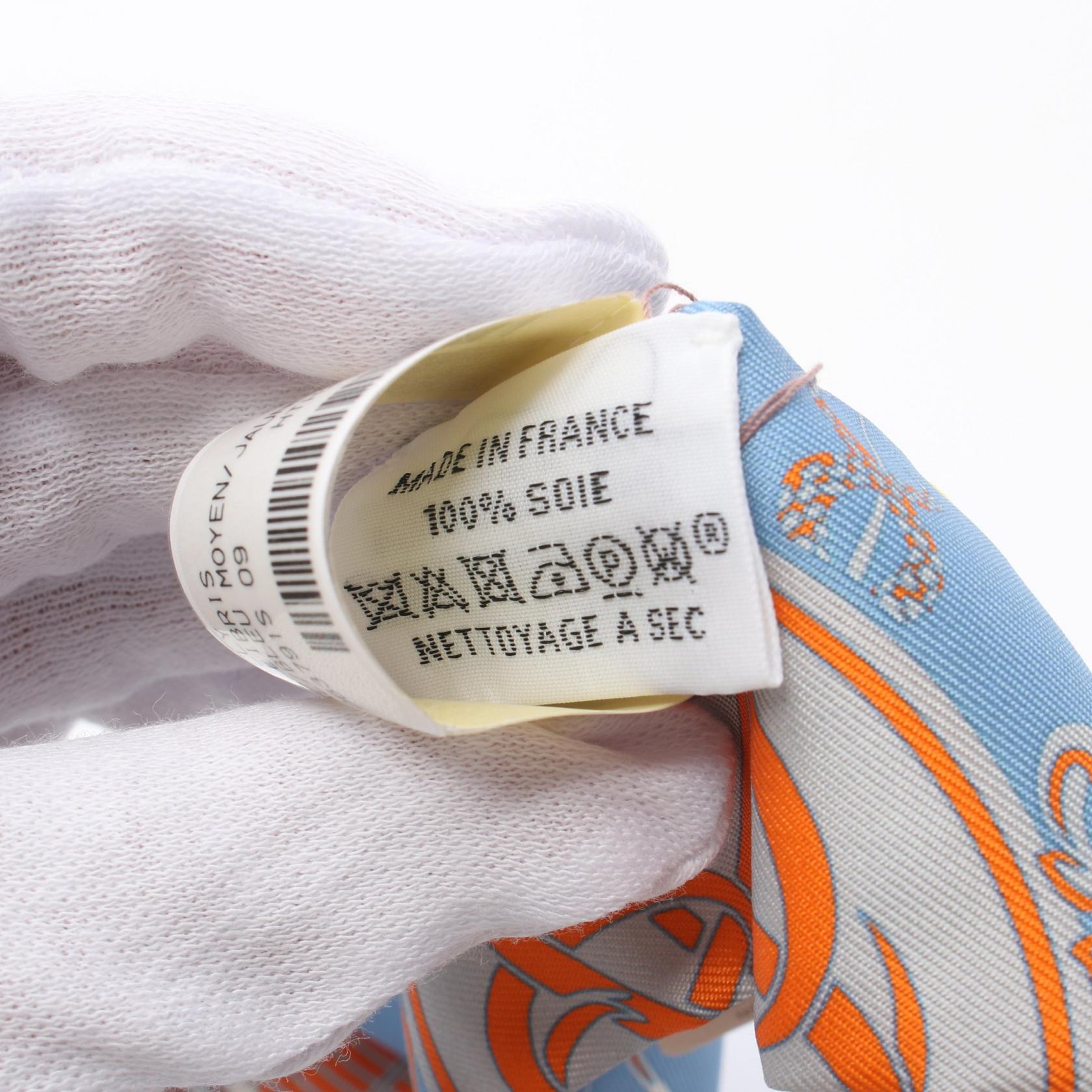 Hermes Silk Twilly EX-LIBRIS Scarf