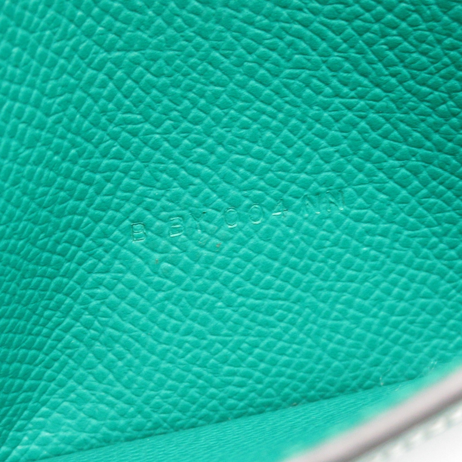 Hermes Bearn Souffle Green Leather Wallet