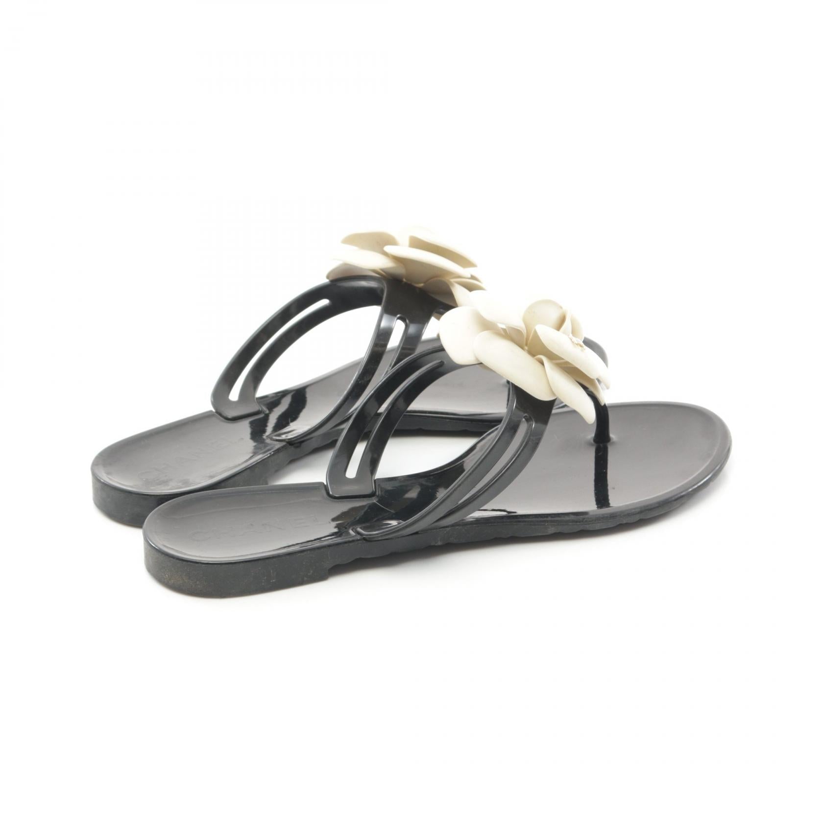 Chanel Camellia Sandals Patent Leather