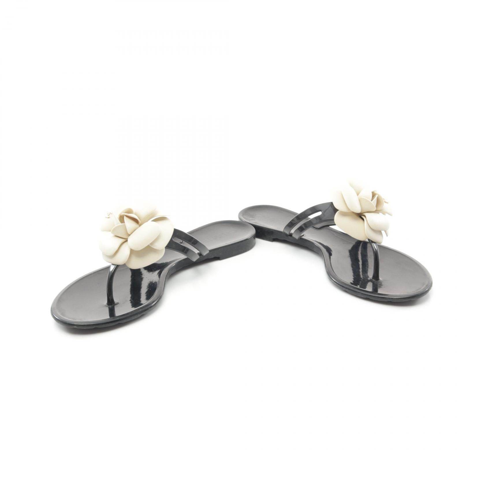 Chanel Camellia Sandals Patent Leather