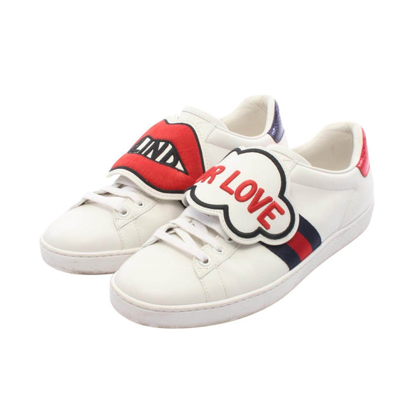 GUCCI Ace Blind for Love Leather Sneakers