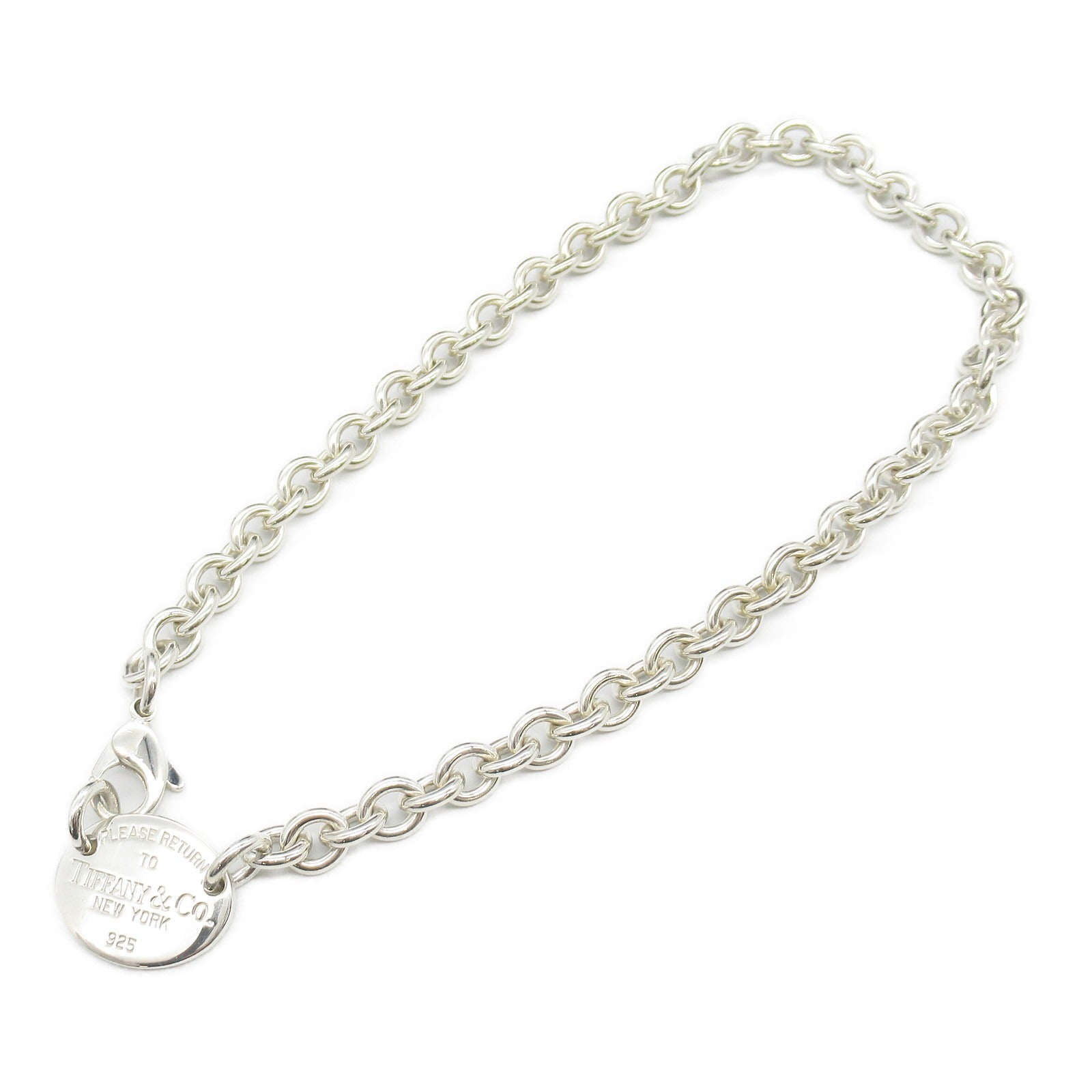 Tiffany & Co Silver 925 Return to Oval Choker Necklace