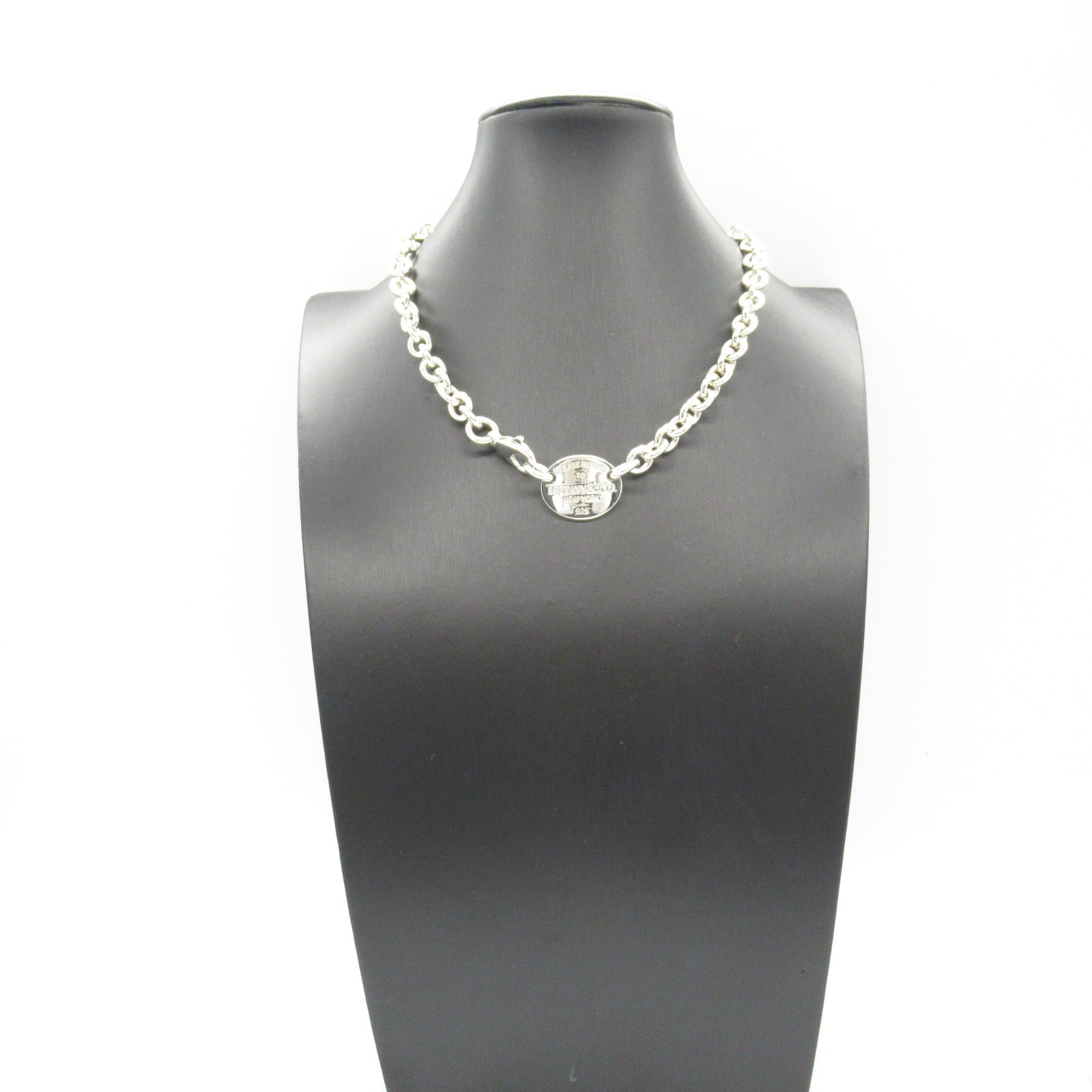 Tiffany & Co Silver 925 Return to Oval Choker Necklace