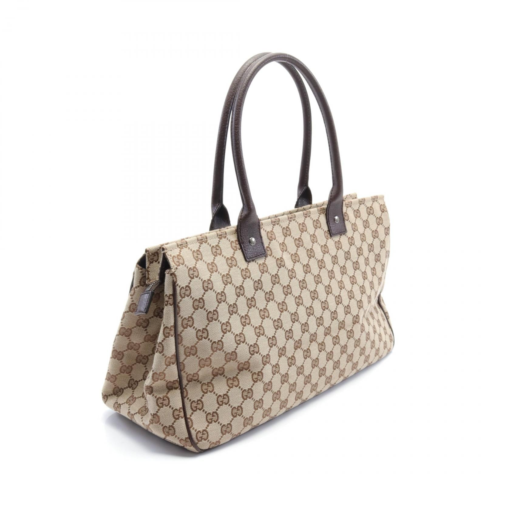 Gucci GG Canvas Handbag Beige/Brown 114267