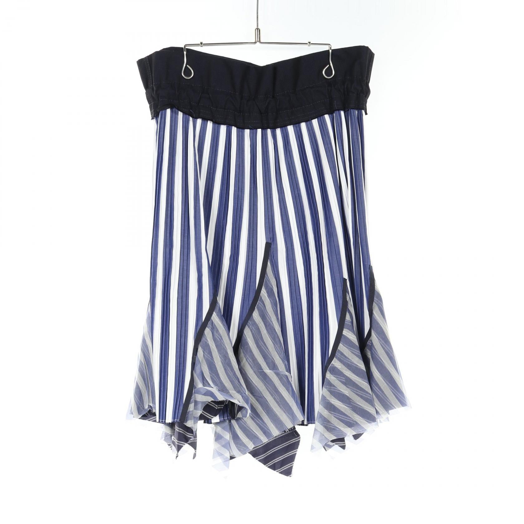 Sacai Cotton Skirt Navy/White