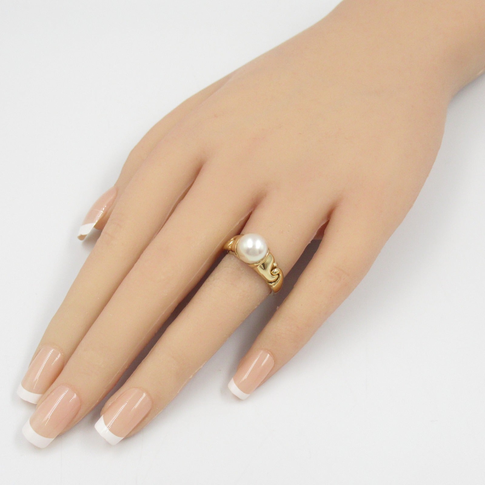 Bvlgari K18 Yellow Gold Pearl Ring